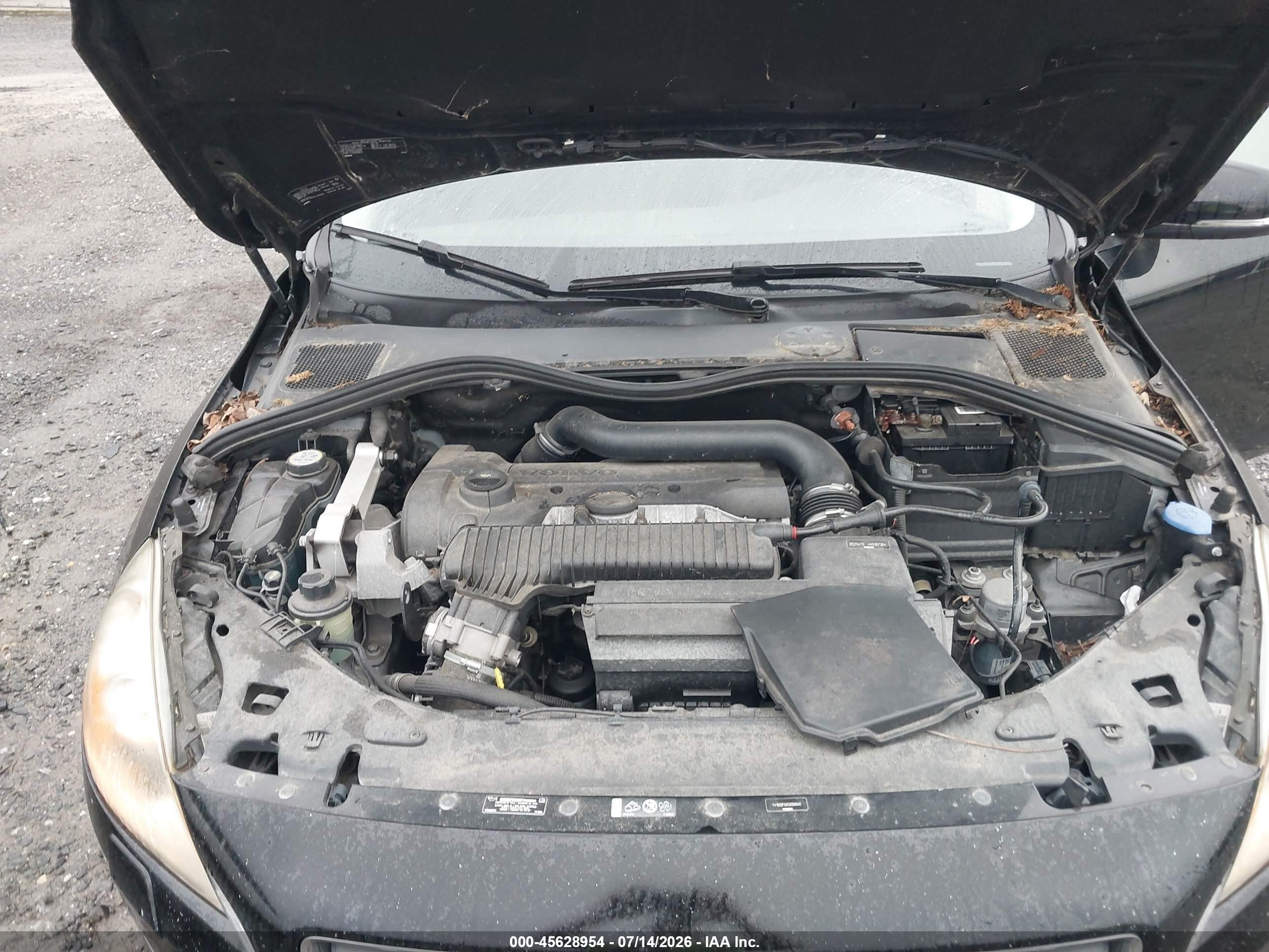 2012 Volvo S60 T5 Black vin: YV1622FSXC2056040