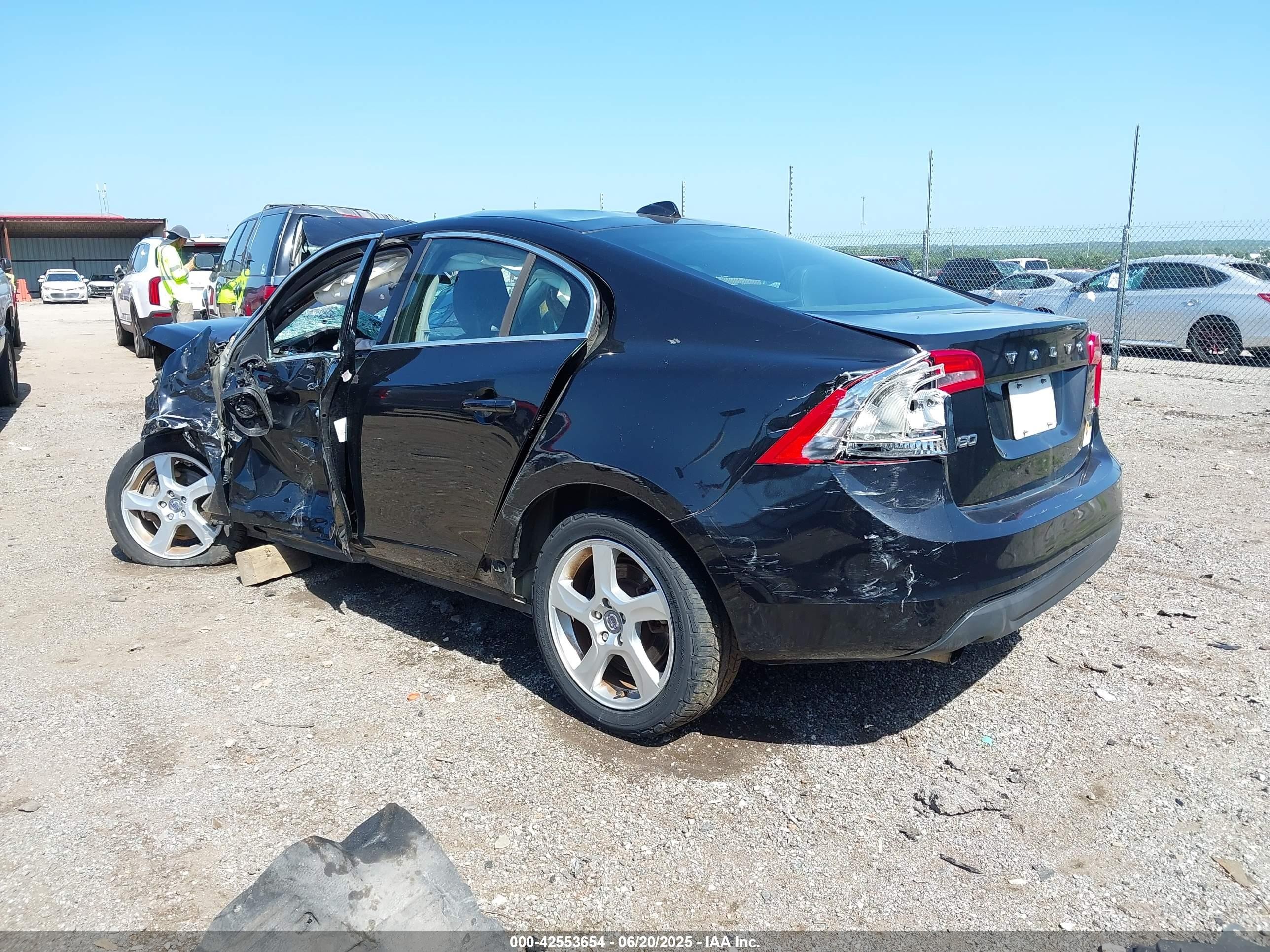 2012 Volvo S60 T5 Black vin: YV1622FSXC2145297
