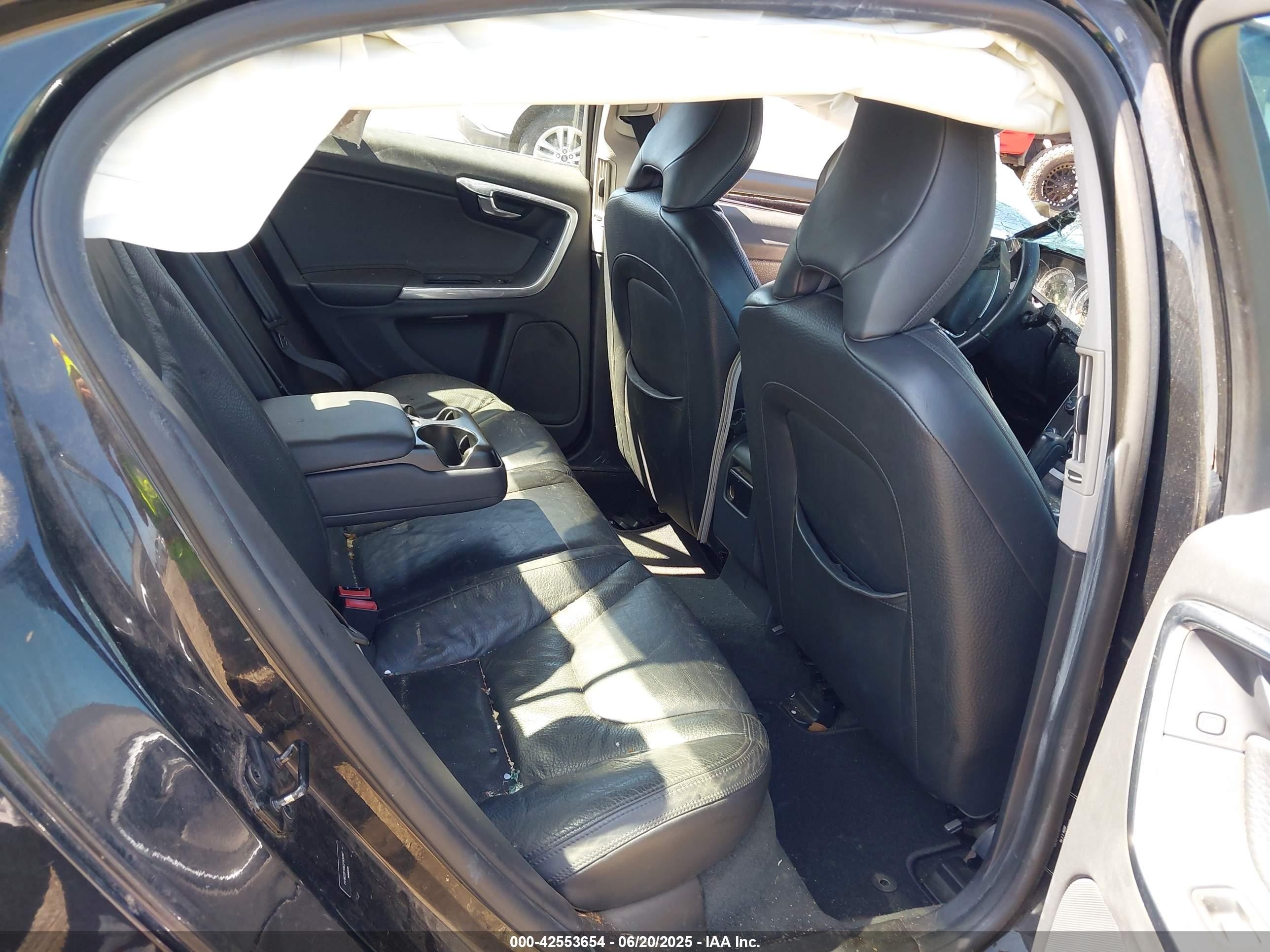 2012 Volvo S60 T5 Black vin: YV1622FSXC2145297