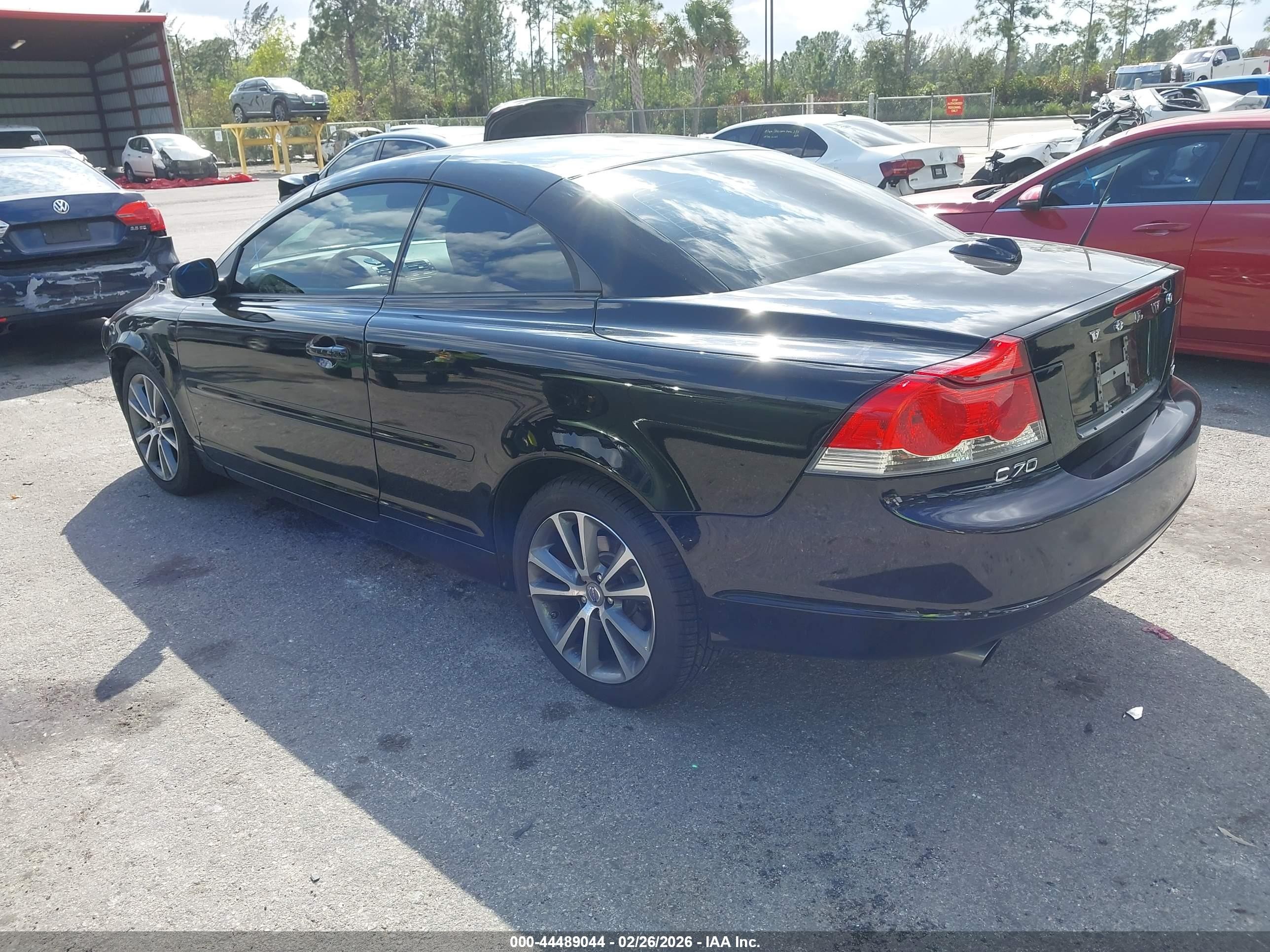 2010 Volvo C70 T5 Black vin: YV1672MC1AJ091856