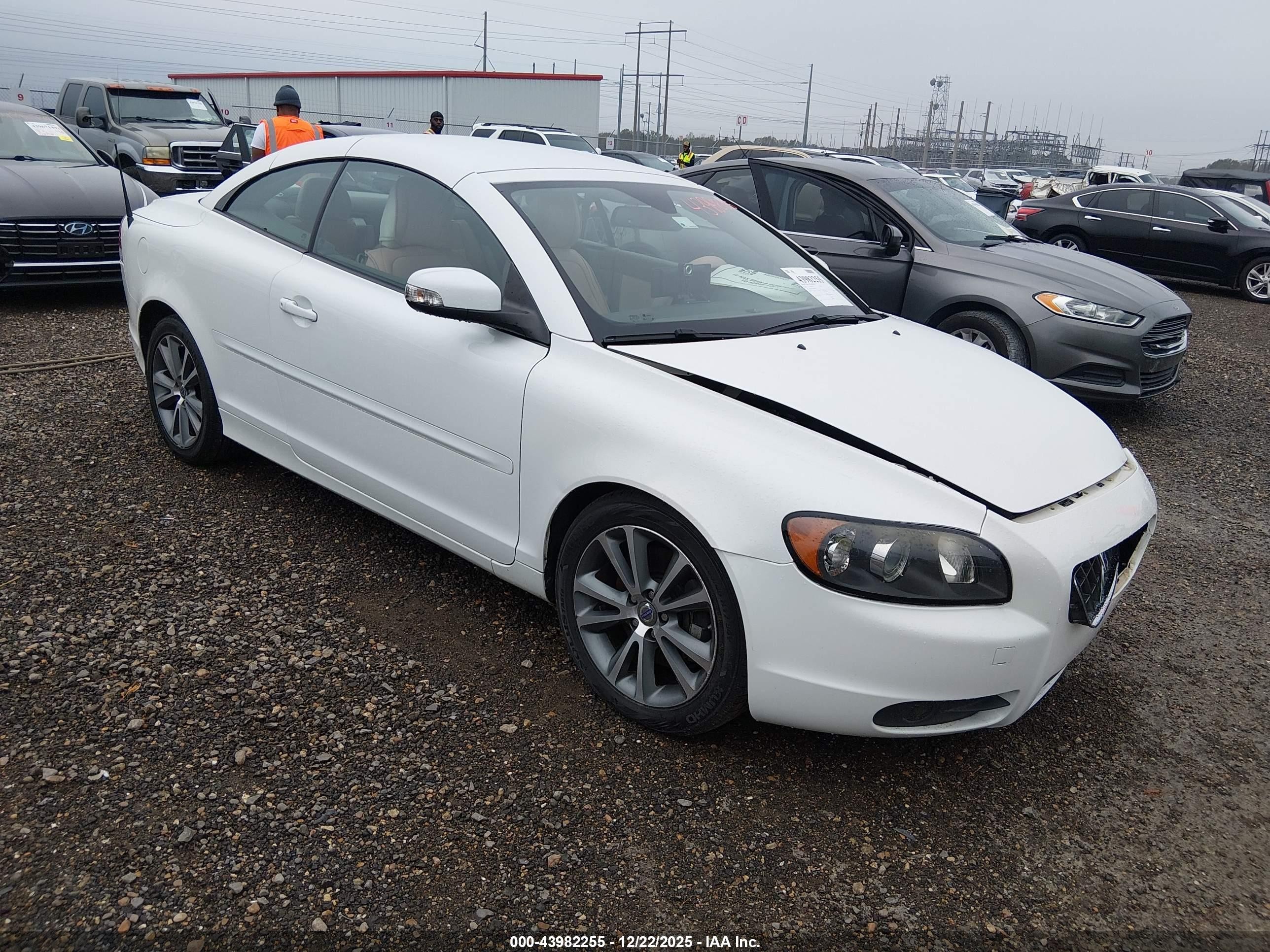 2010 Volvo C70 T5 White vin: YV1672MC1AJ091954