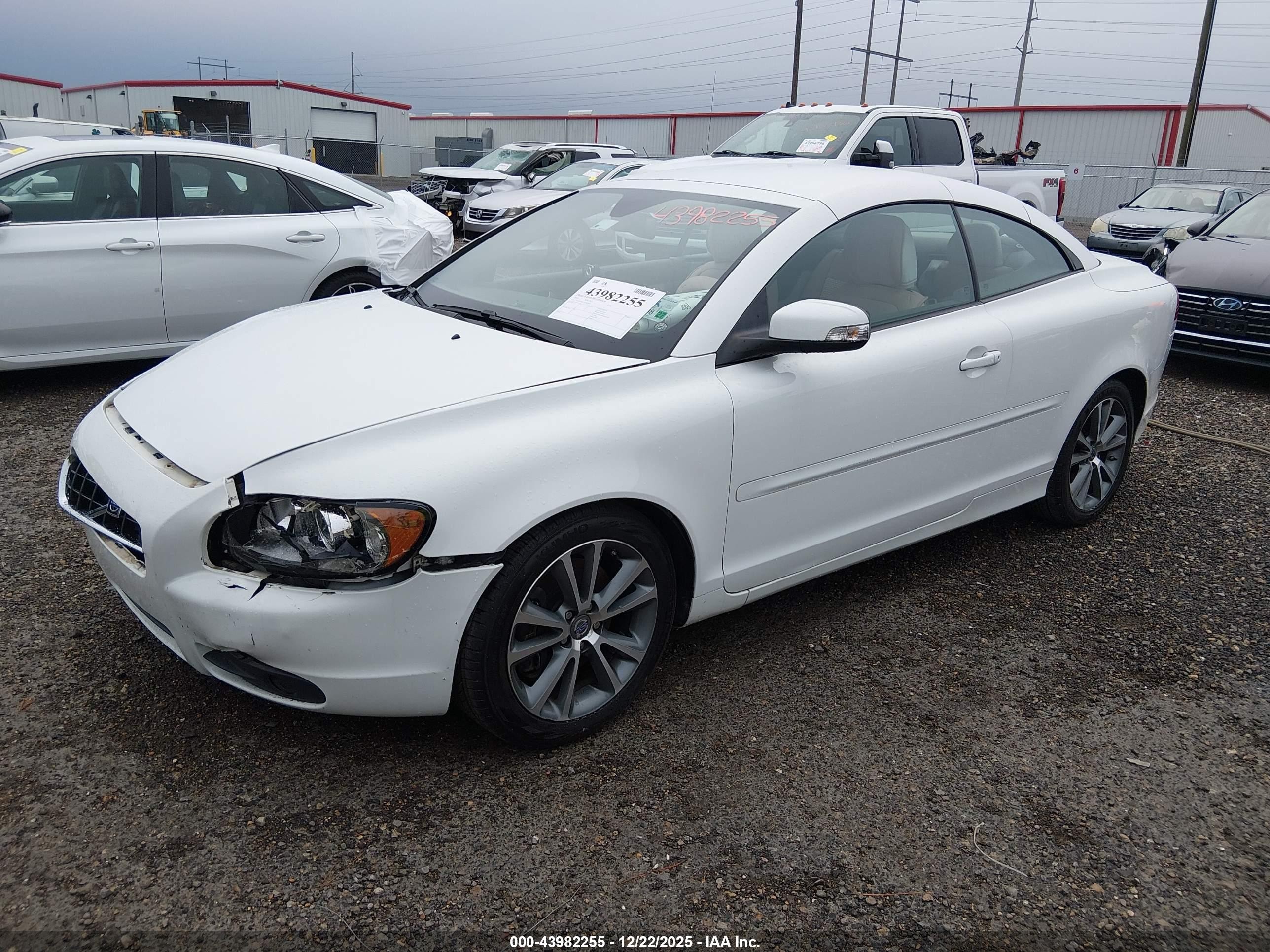 2010 Volvo C70 T5 White vin: YV1672MC1AJ091954