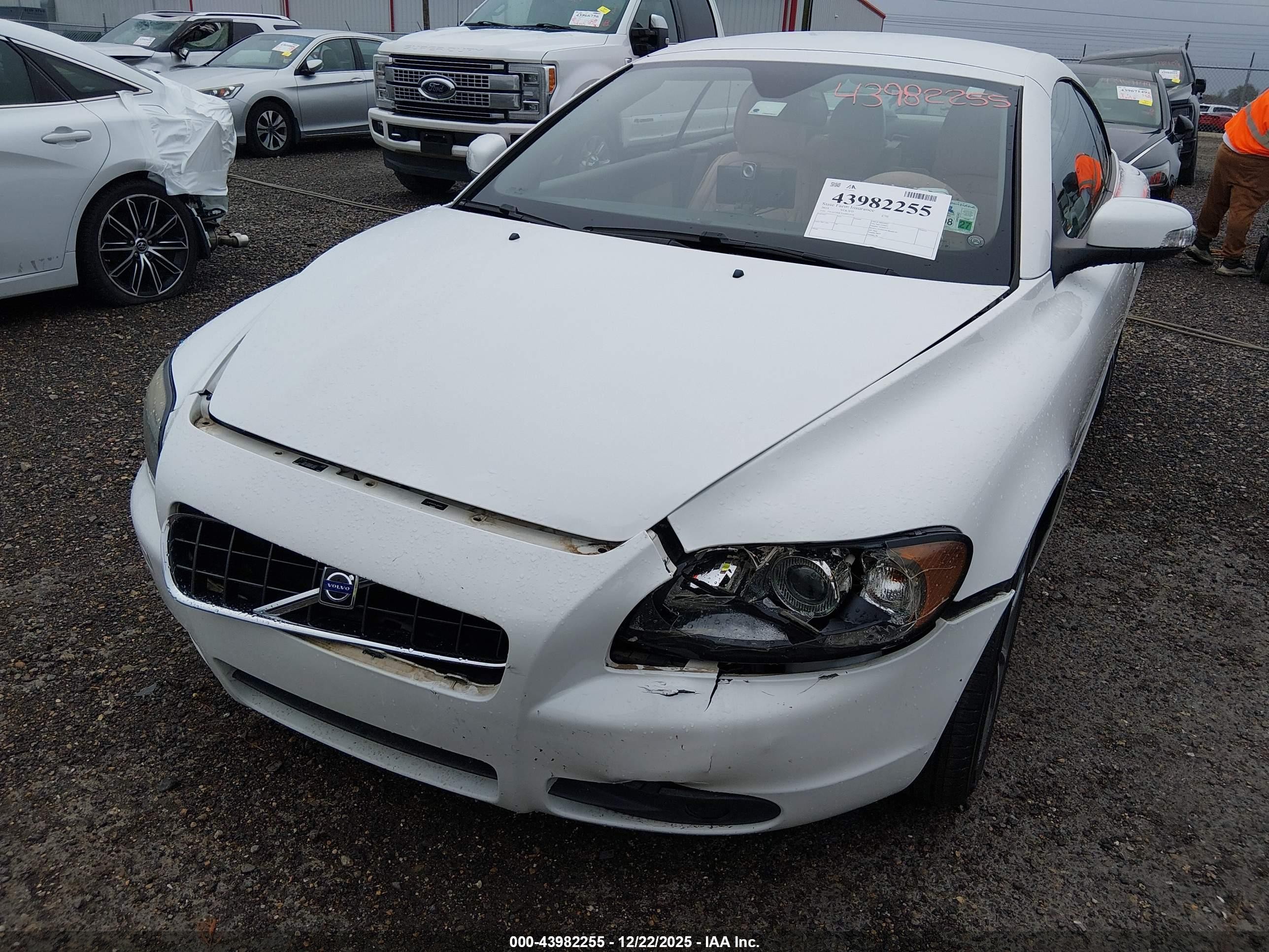 2010 Volvo C70 T5 White vin: YV1672MC1AJ091954