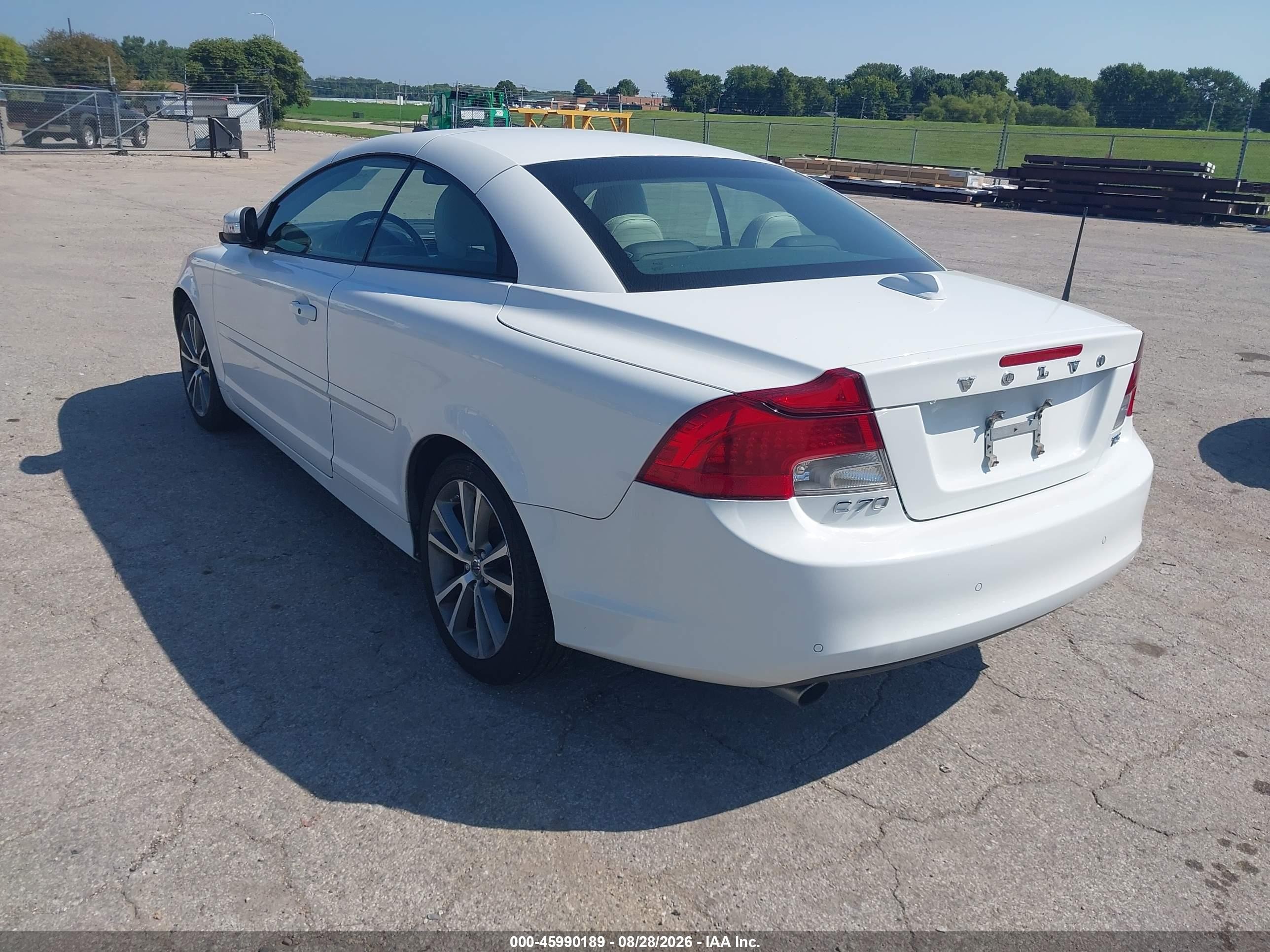 2013 Volvo C70 T5 White vin: YV1672MC3DJ142987