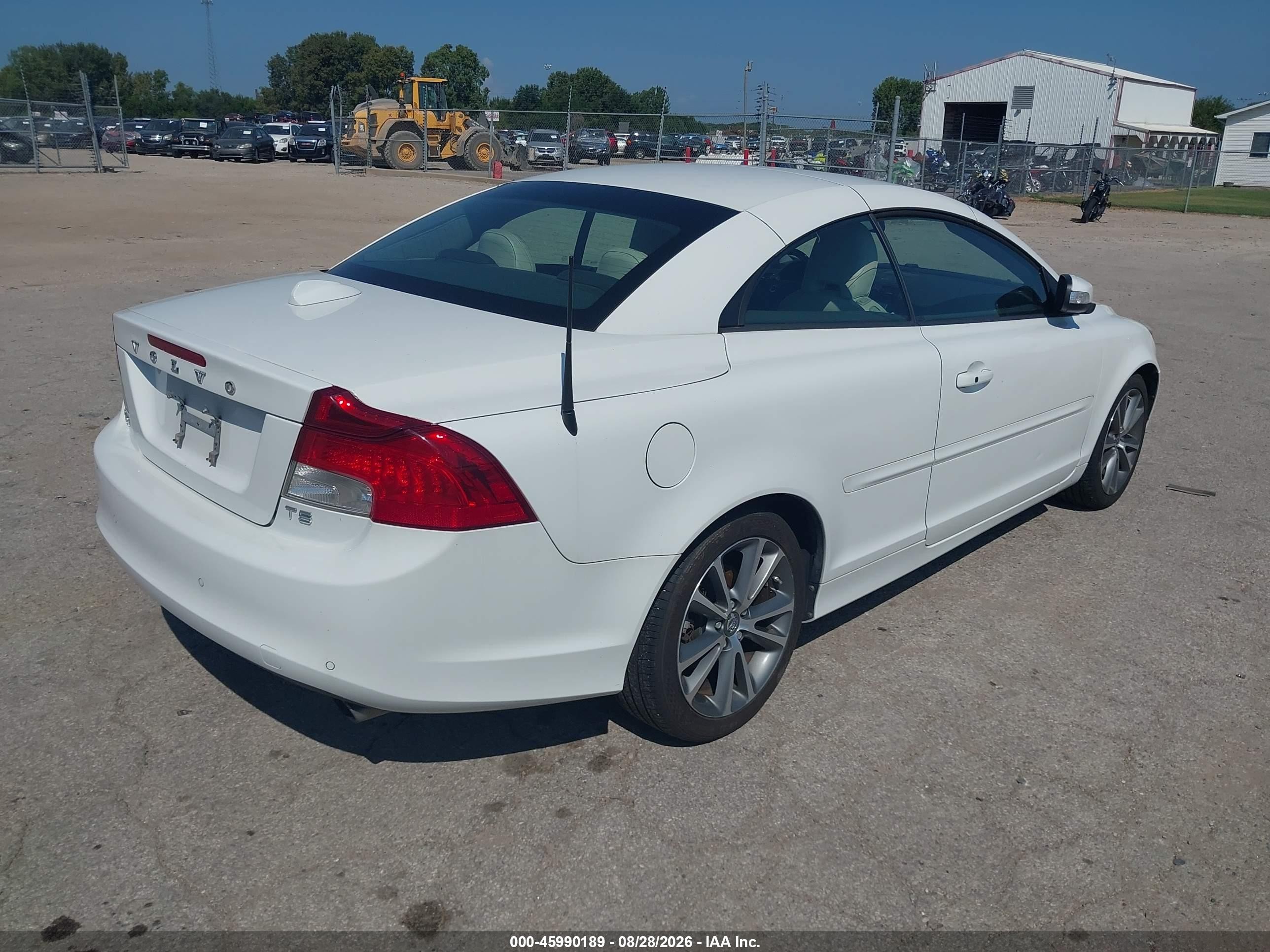 2013 Volvo C70 T5 White vin: YV1672MC3DJ142987