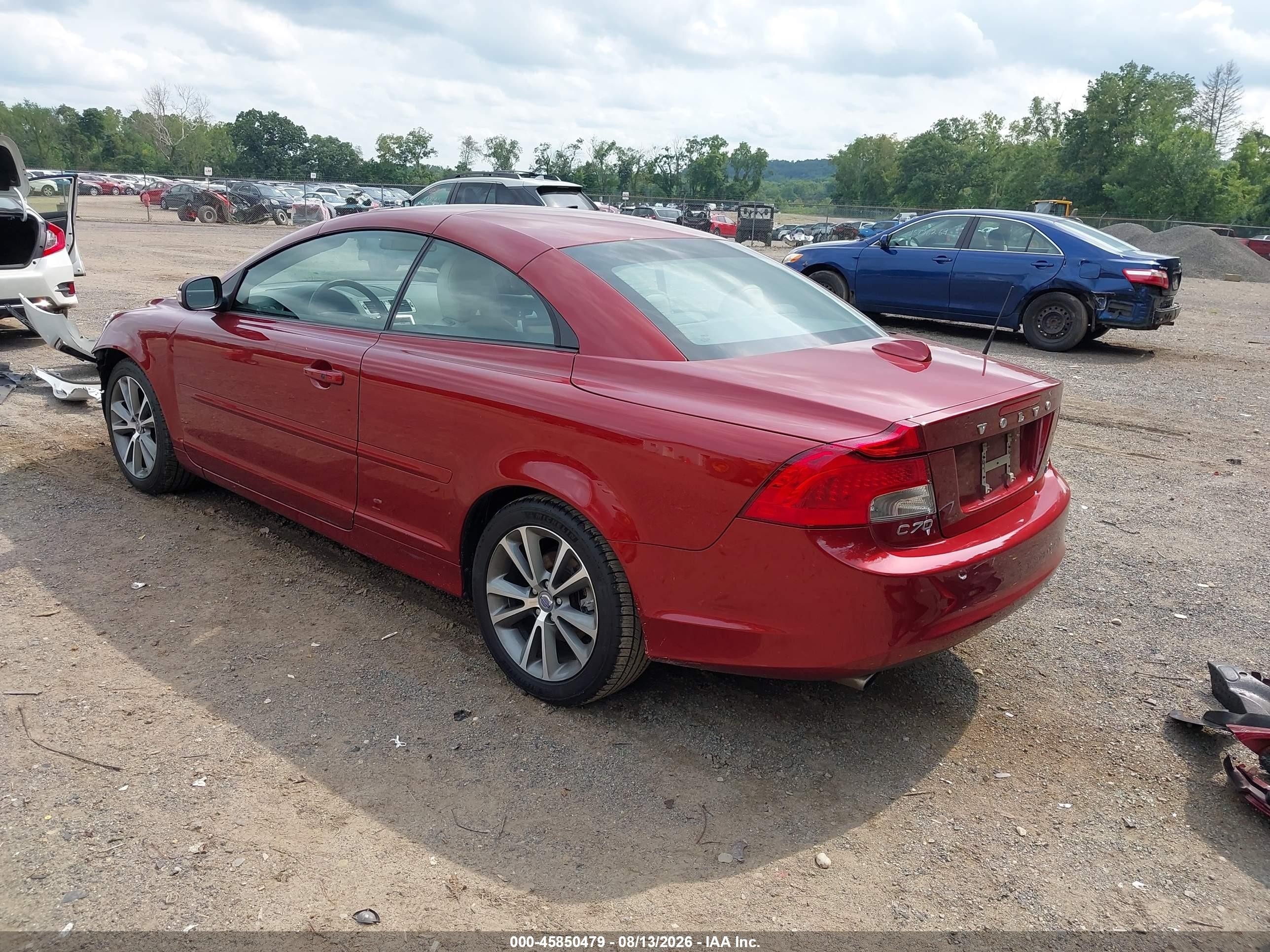 2013 Volvo C70 T5/t5 Platinum/t5 Platinum W/inscription Pkg/t5 Premier Plus/t5 Premier Plus W/inscription Pkg Red vin: YV1672MC3DJ143217