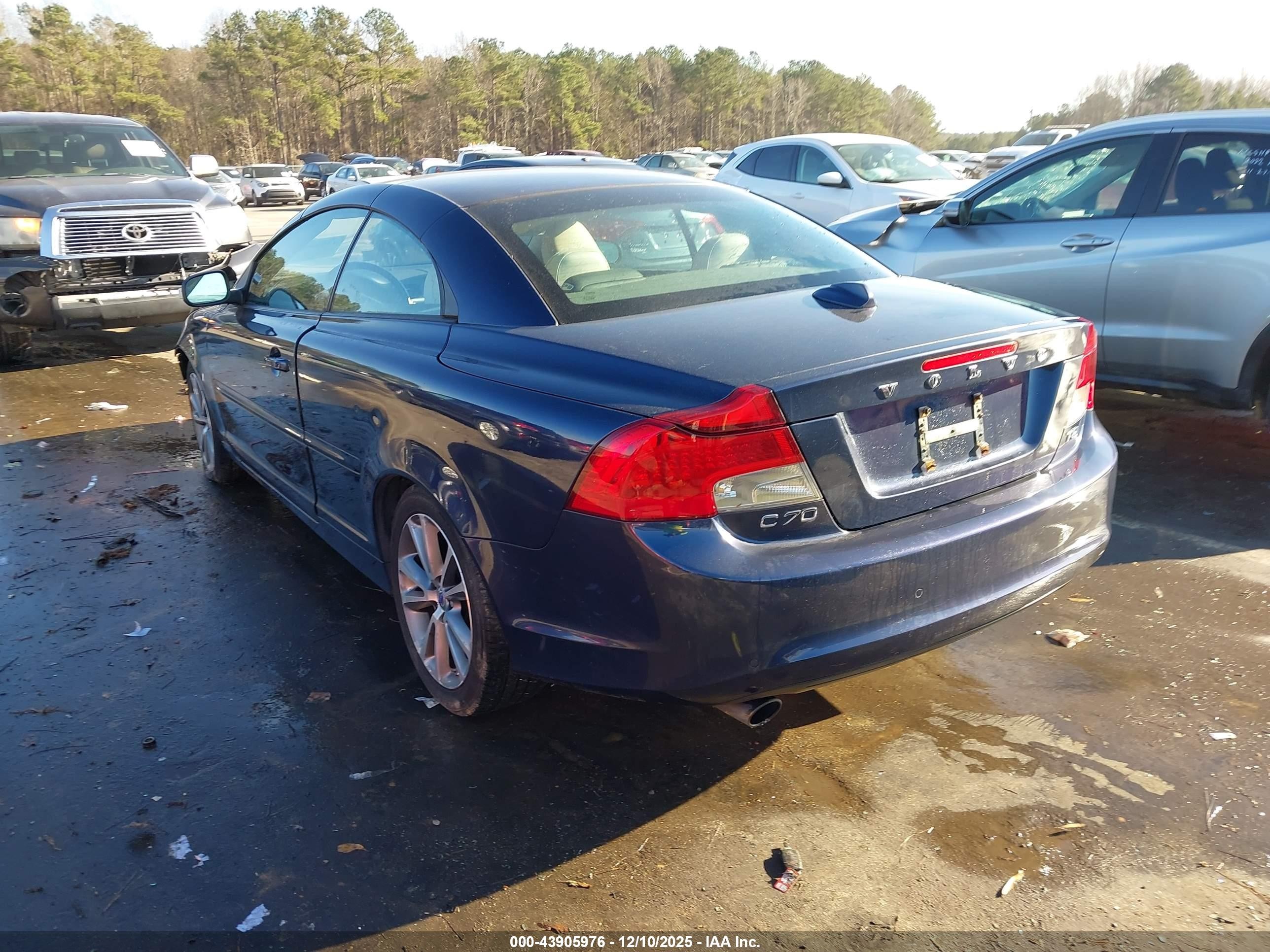 2012 Volvo C70 T5 Dark Blue vin: YV1672MC4CJ124934