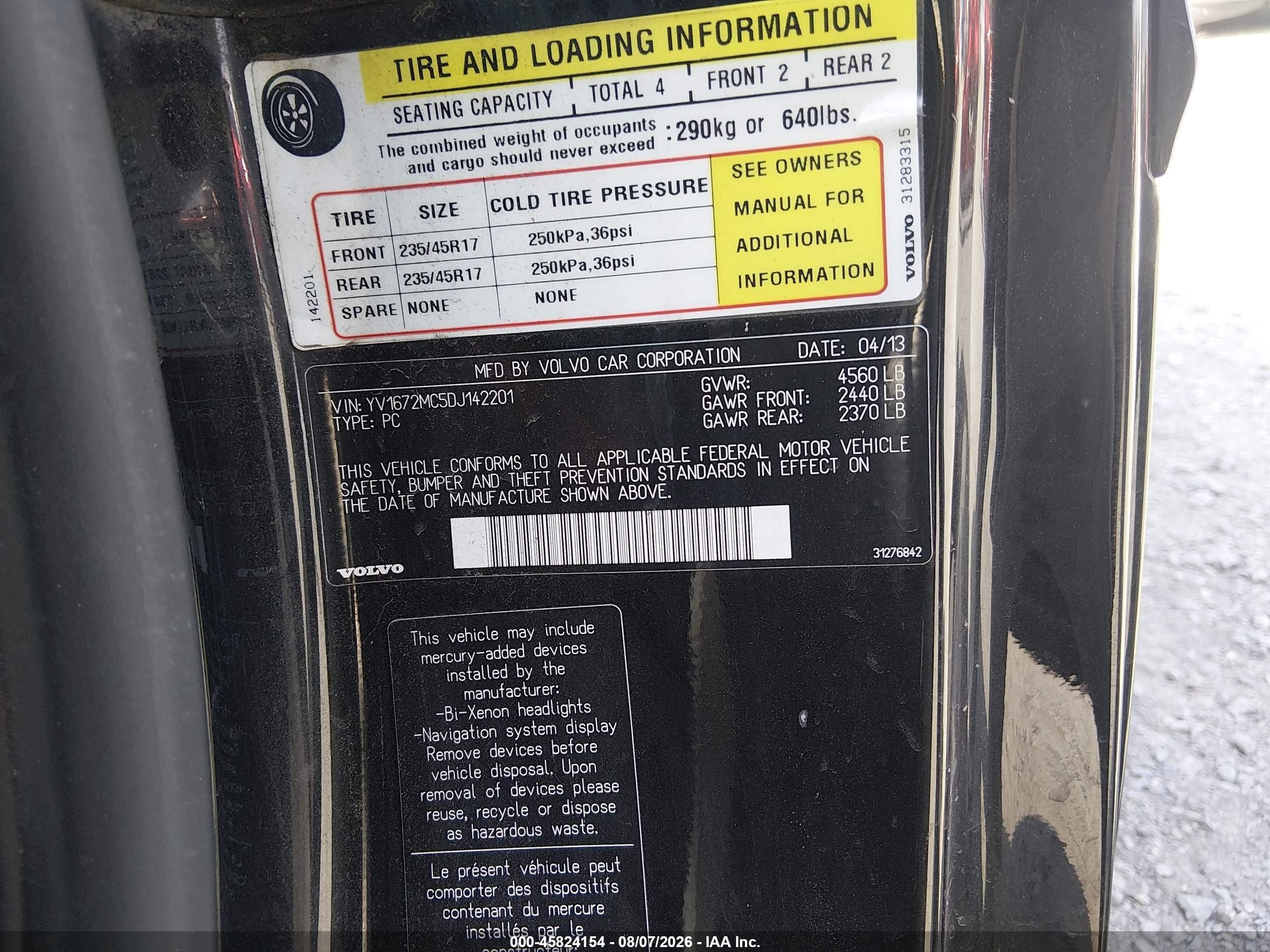2013 Volvo C70 T5 Black vin: YV1672MC5DJ142201
