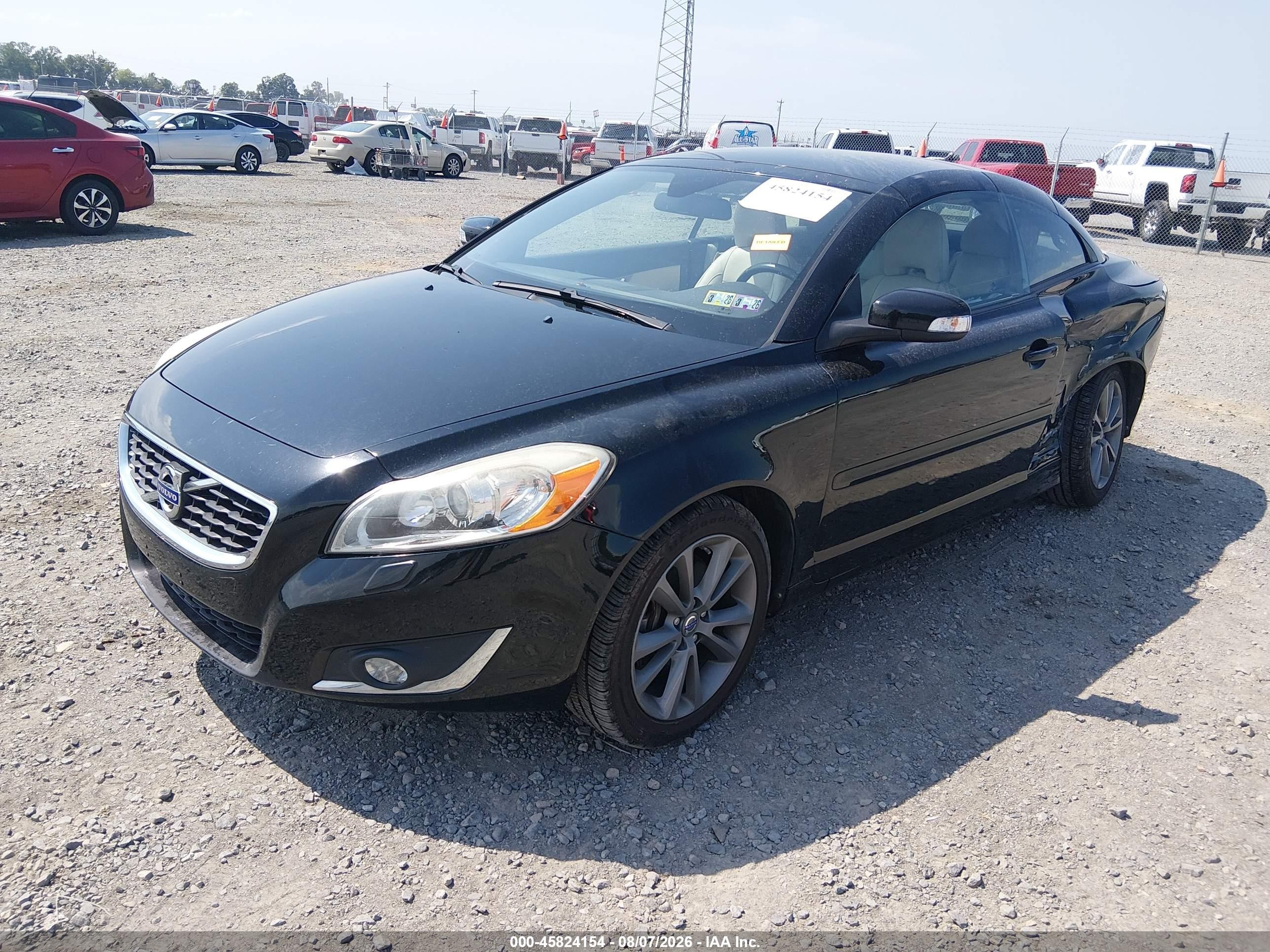 2013 Volvo C70 T5 Black vin: YV1672MC5DJ142201