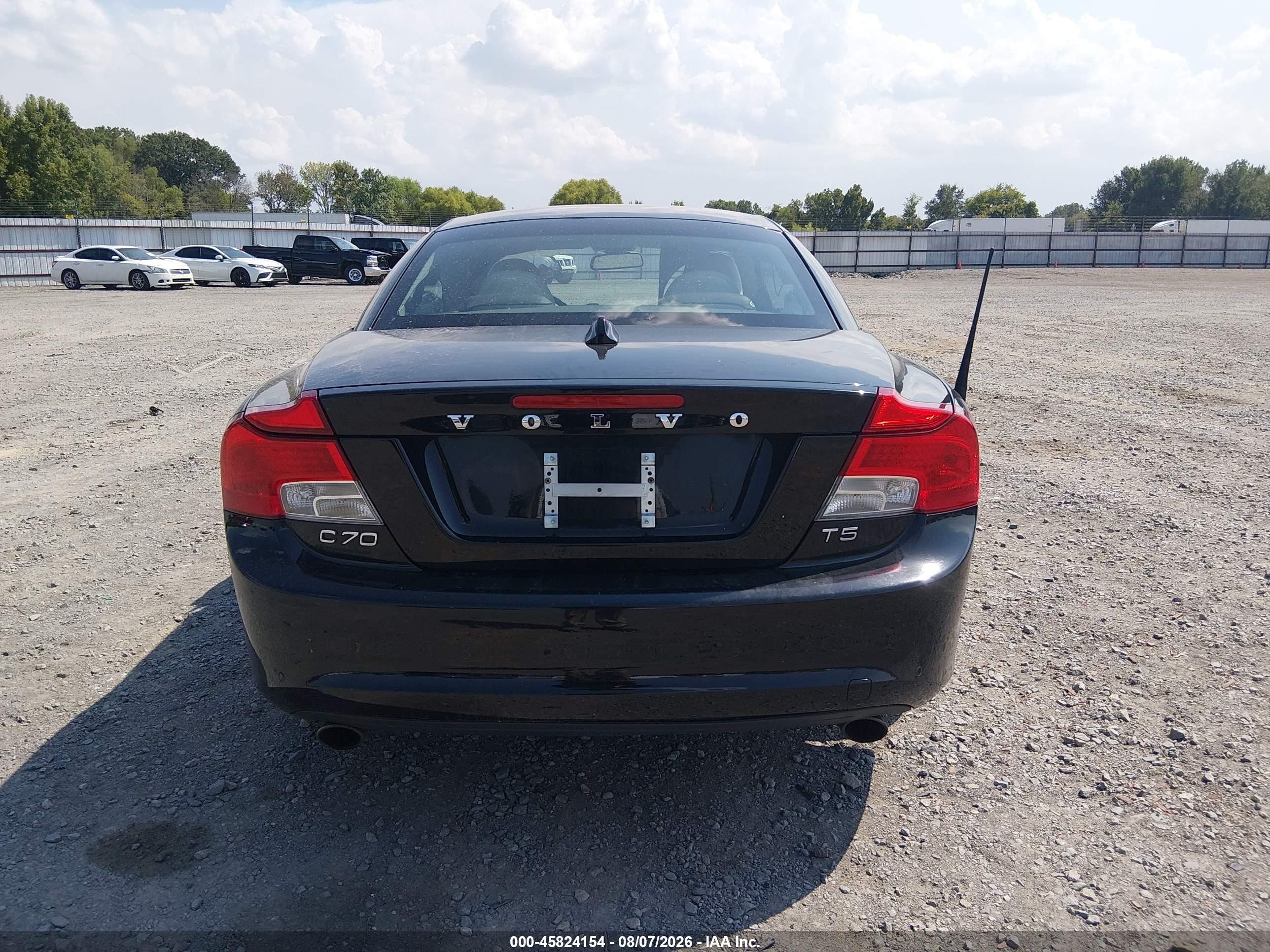 2013 Volvo C70 T5 Black vin: YV1672MC5DJ142201