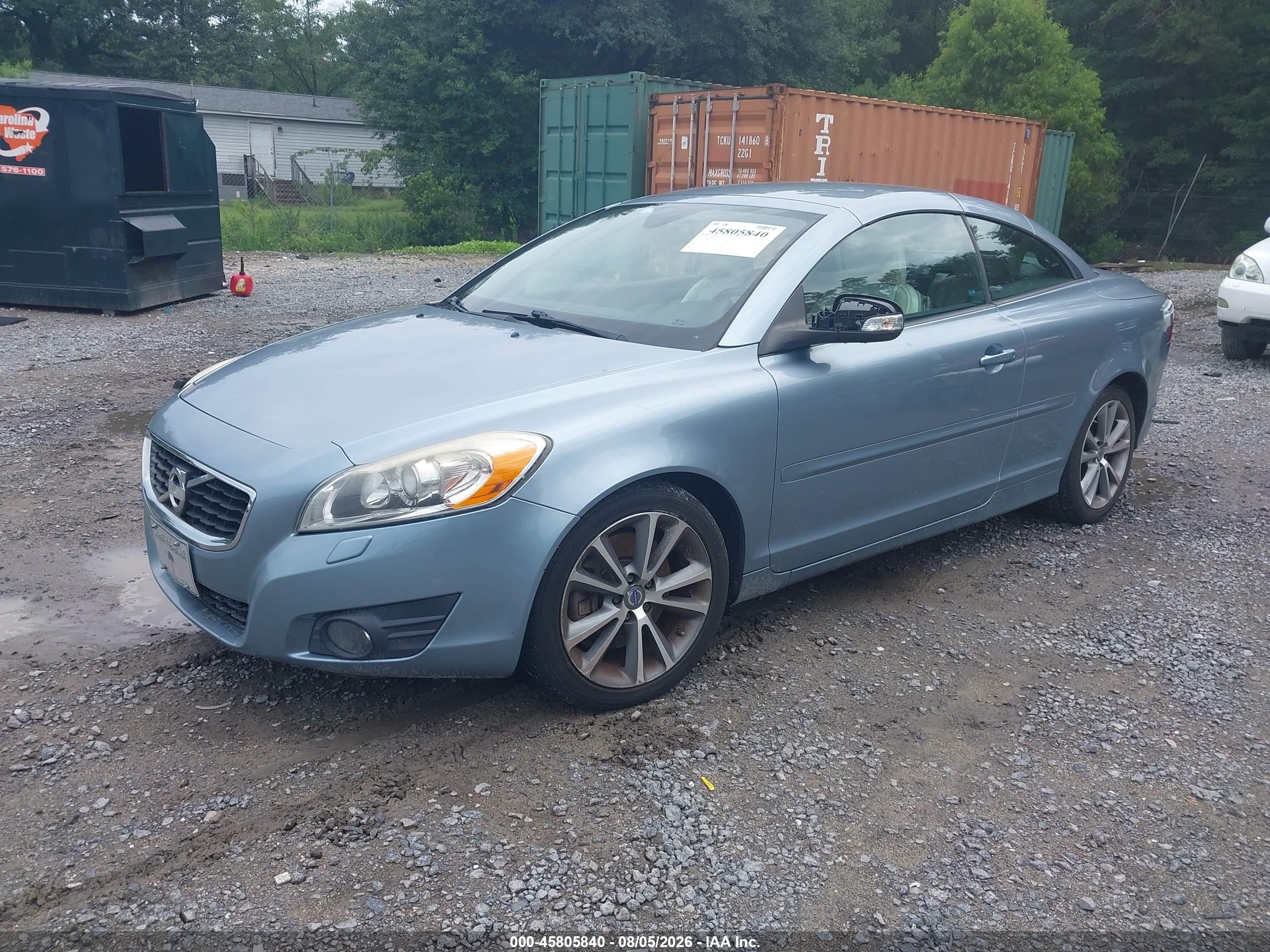 2012 Volvo C70 T5/t5 Platinum/t5 Premier Plus Light Blue vin: YV1672MC6CJ130640