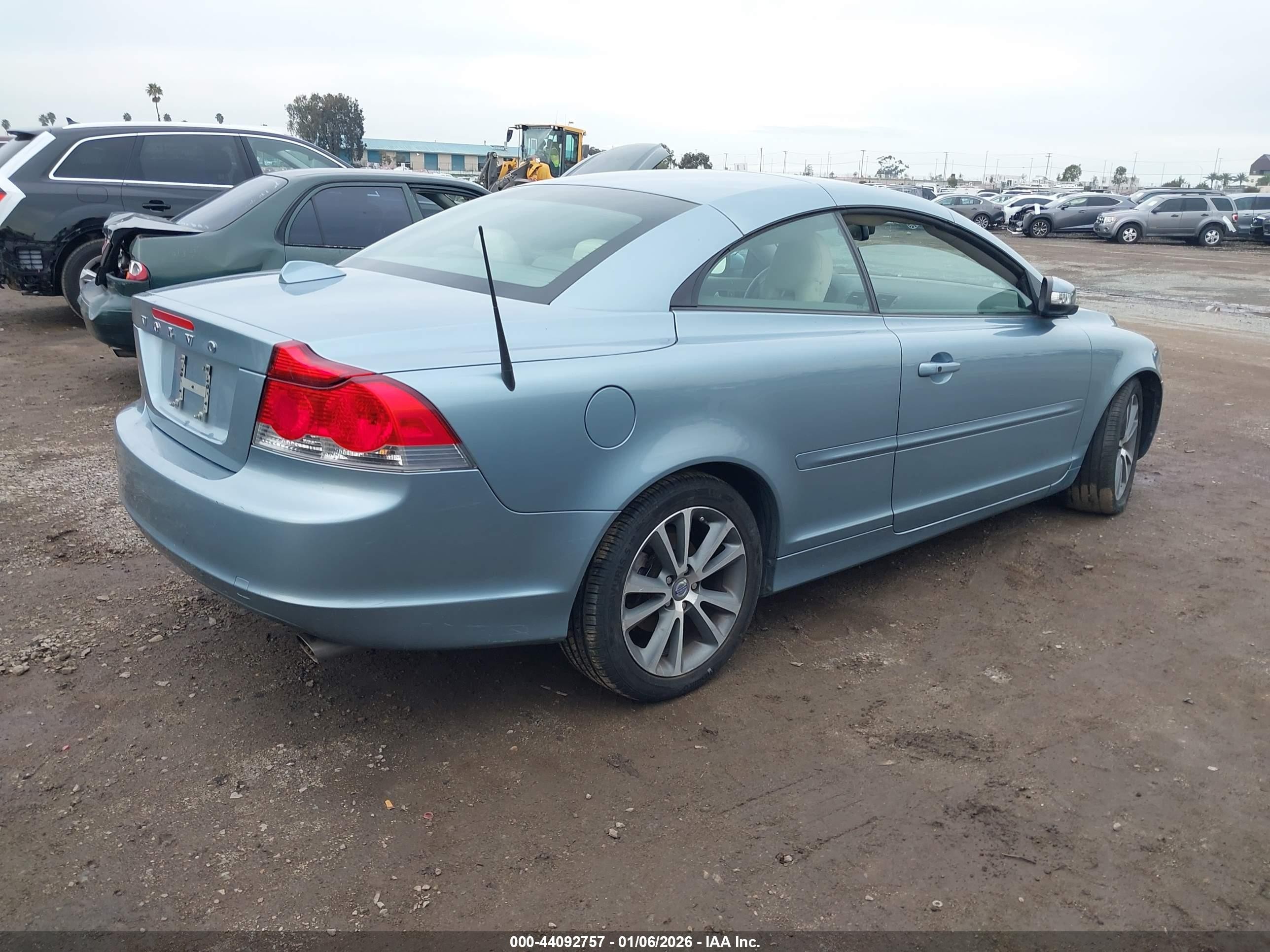 2010 Volvo C70 T5 Light Blue vin: YV1672MC9AJ092141