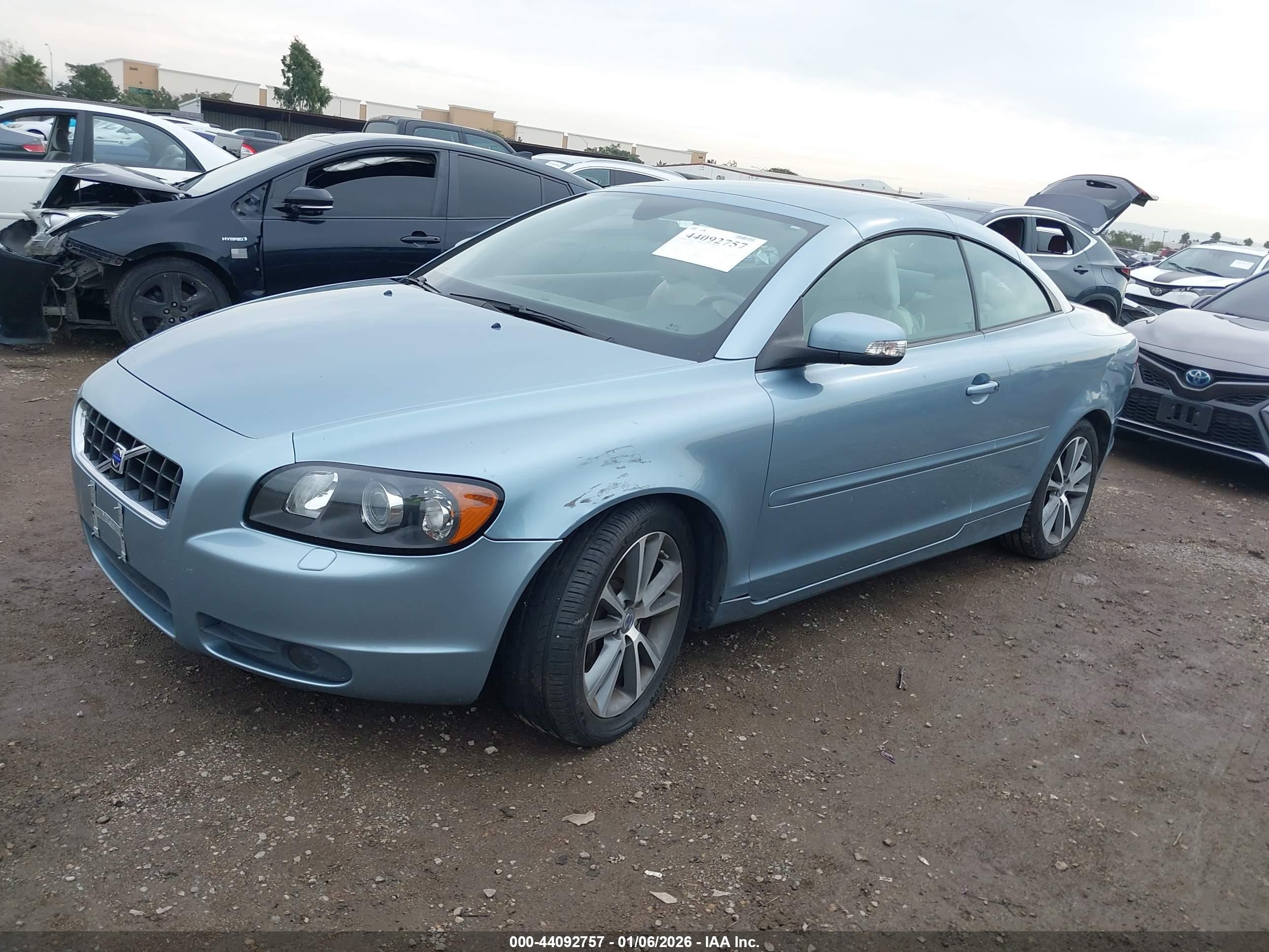 2010 Volvo C70 T5 Light Blue vin: YV1672MC9AJ092141