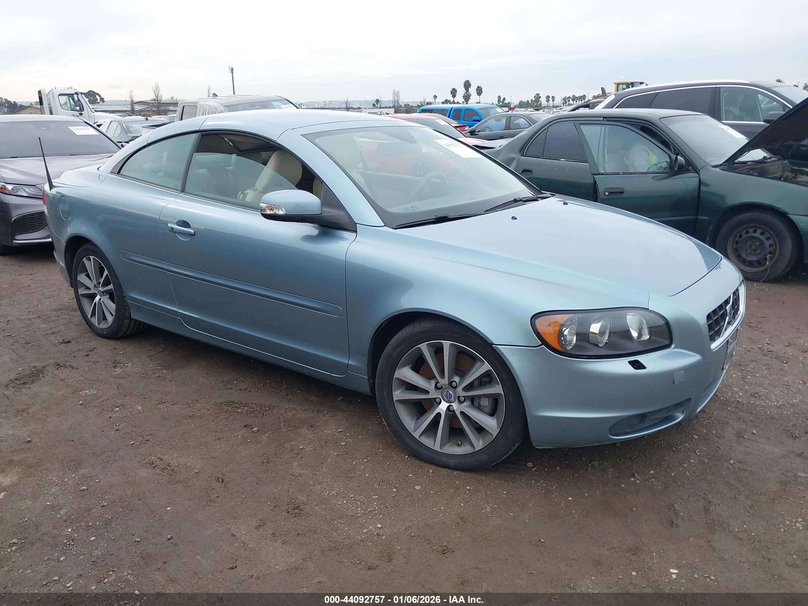 2010 Volvo C70 T5 Light Blue vin: YV1672MC9AJ092141