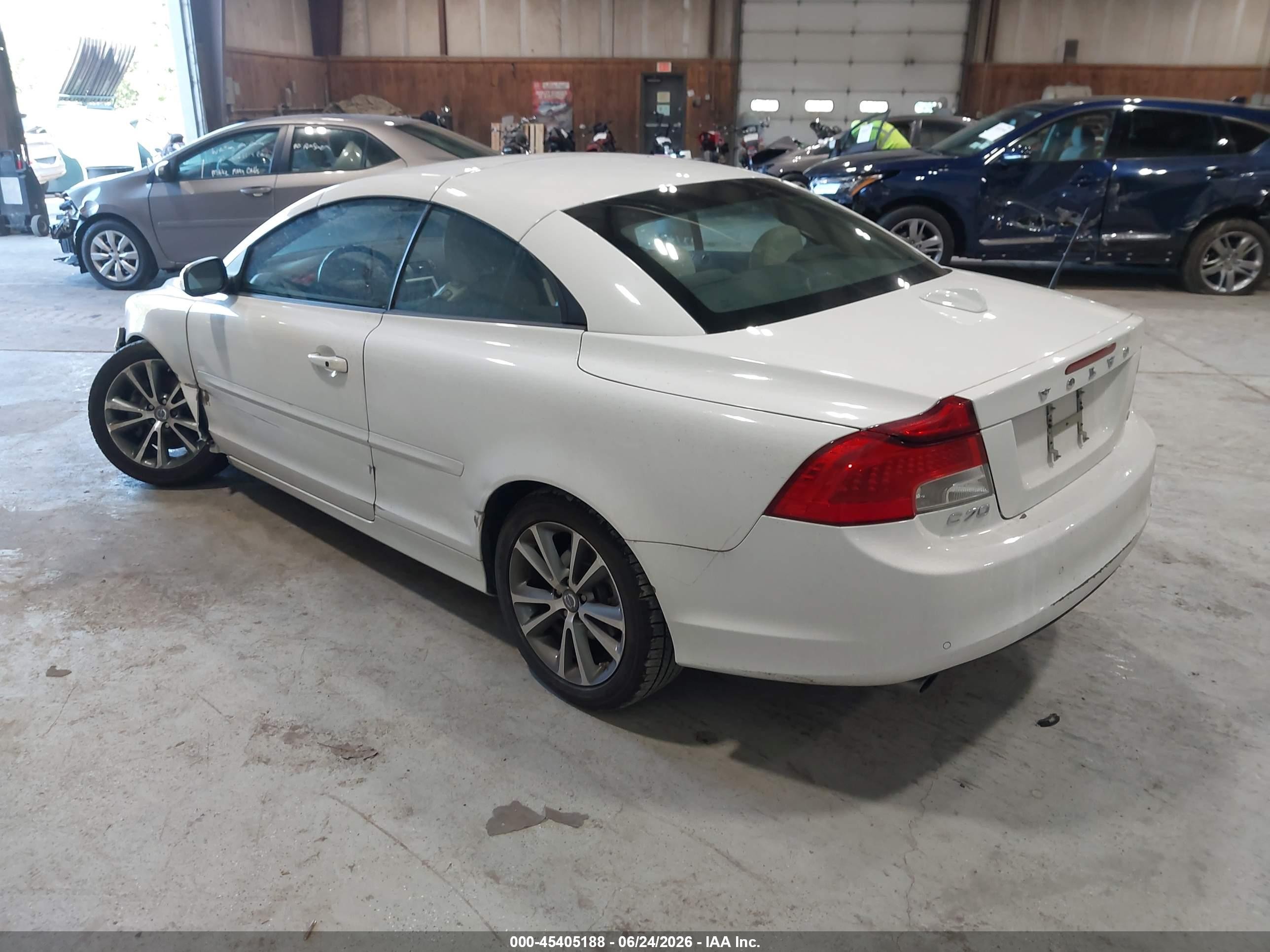 2013 Volvo C70 T5 White vin: YV1672MCXDJ144123