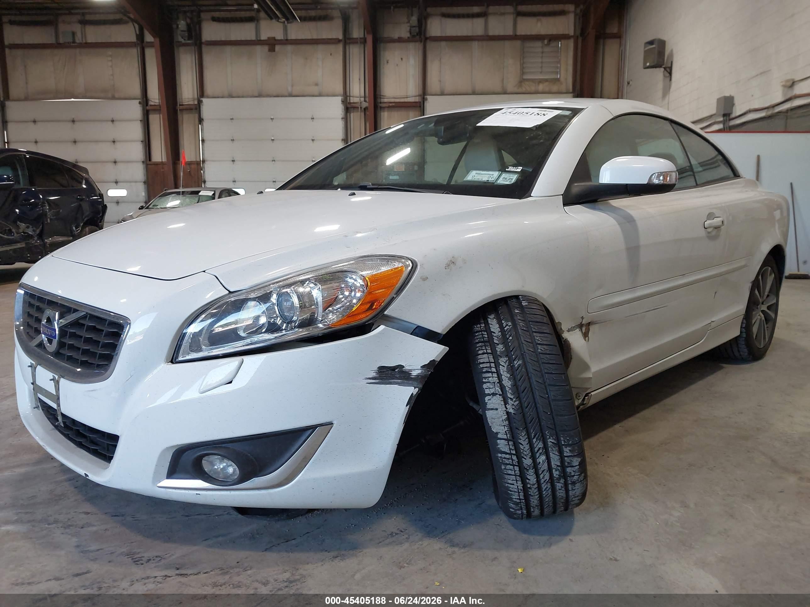 2013 Volvo C70 T5 White vin: YV1672MCXDJ144123