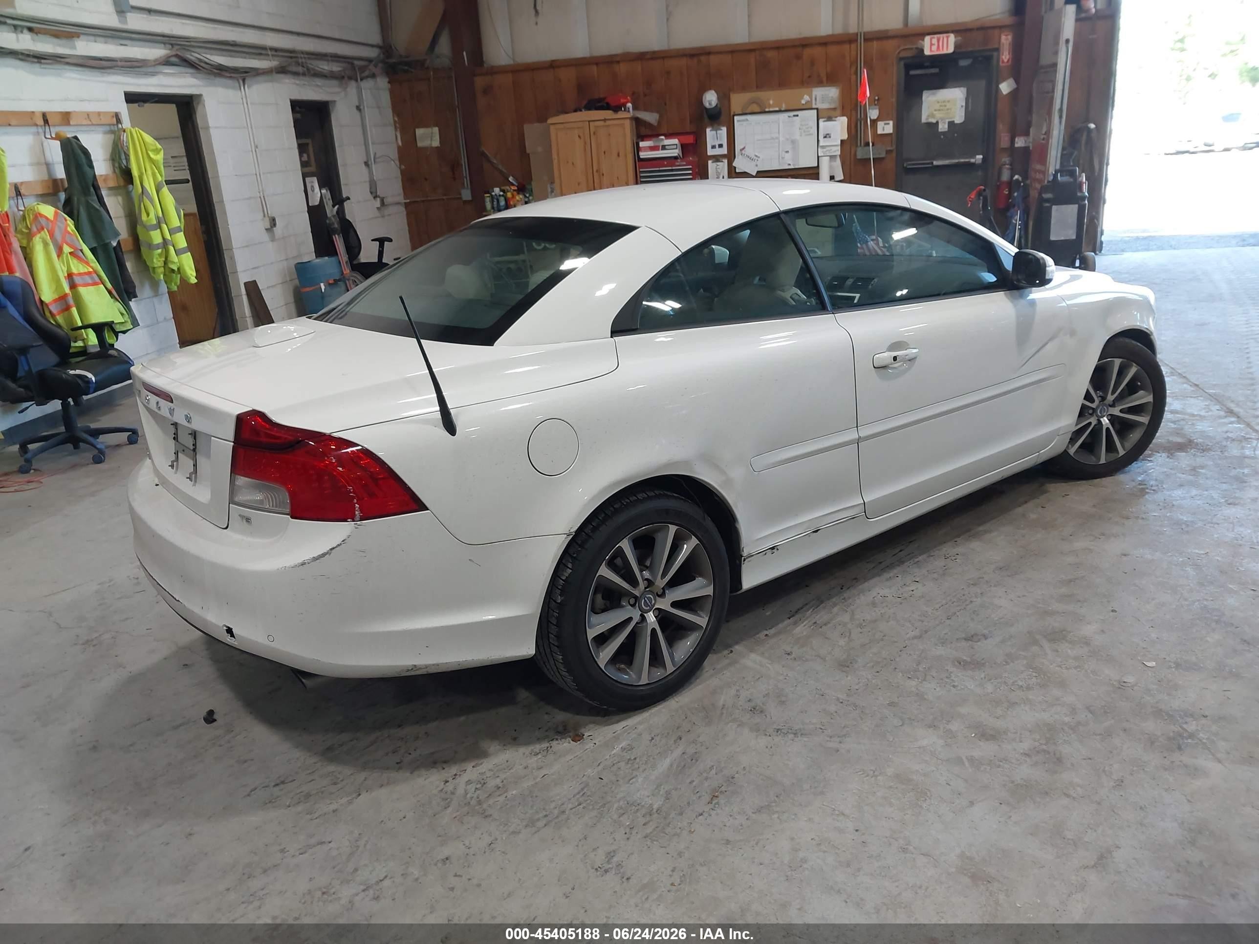 2013 Volvo C70 T5 White vin: YV1672MCXDJ144123