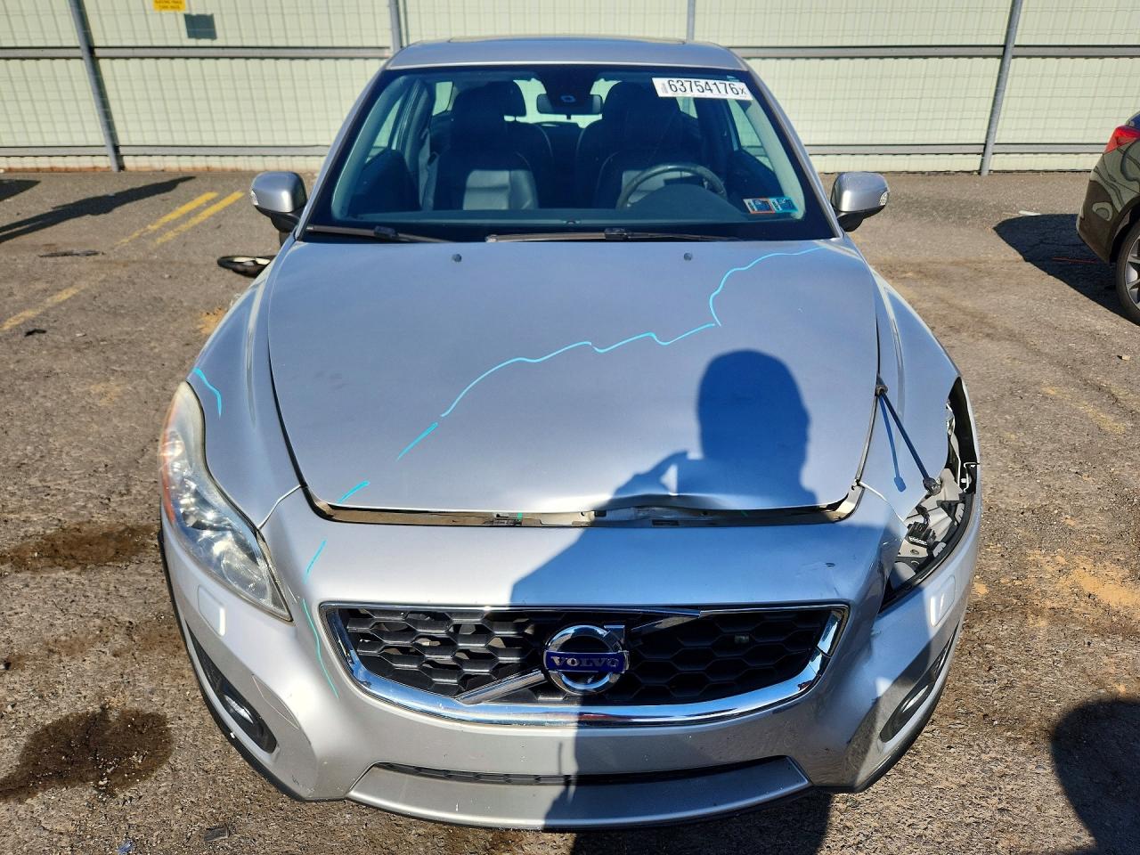 2012 Volvo C30 T5 Silver vin: YV1672MK5C2270194