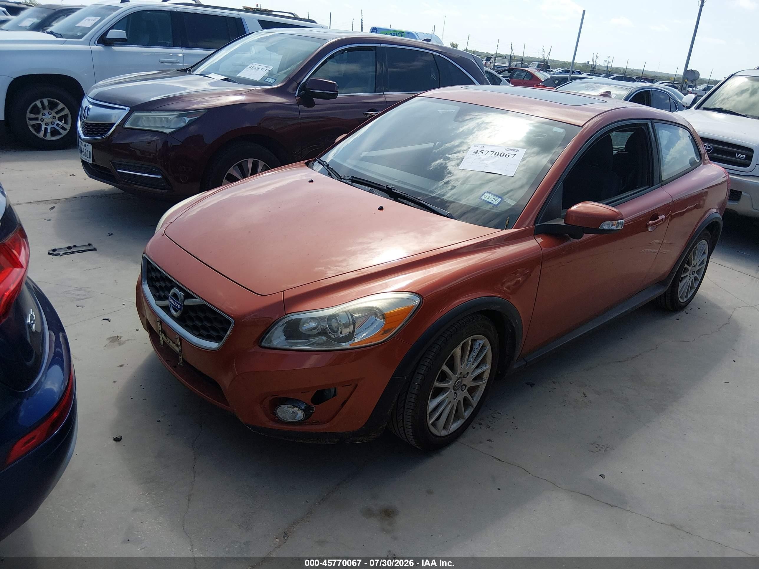 2012 Volvo C30 T5 Orange vin: YV1672MK5C2280465