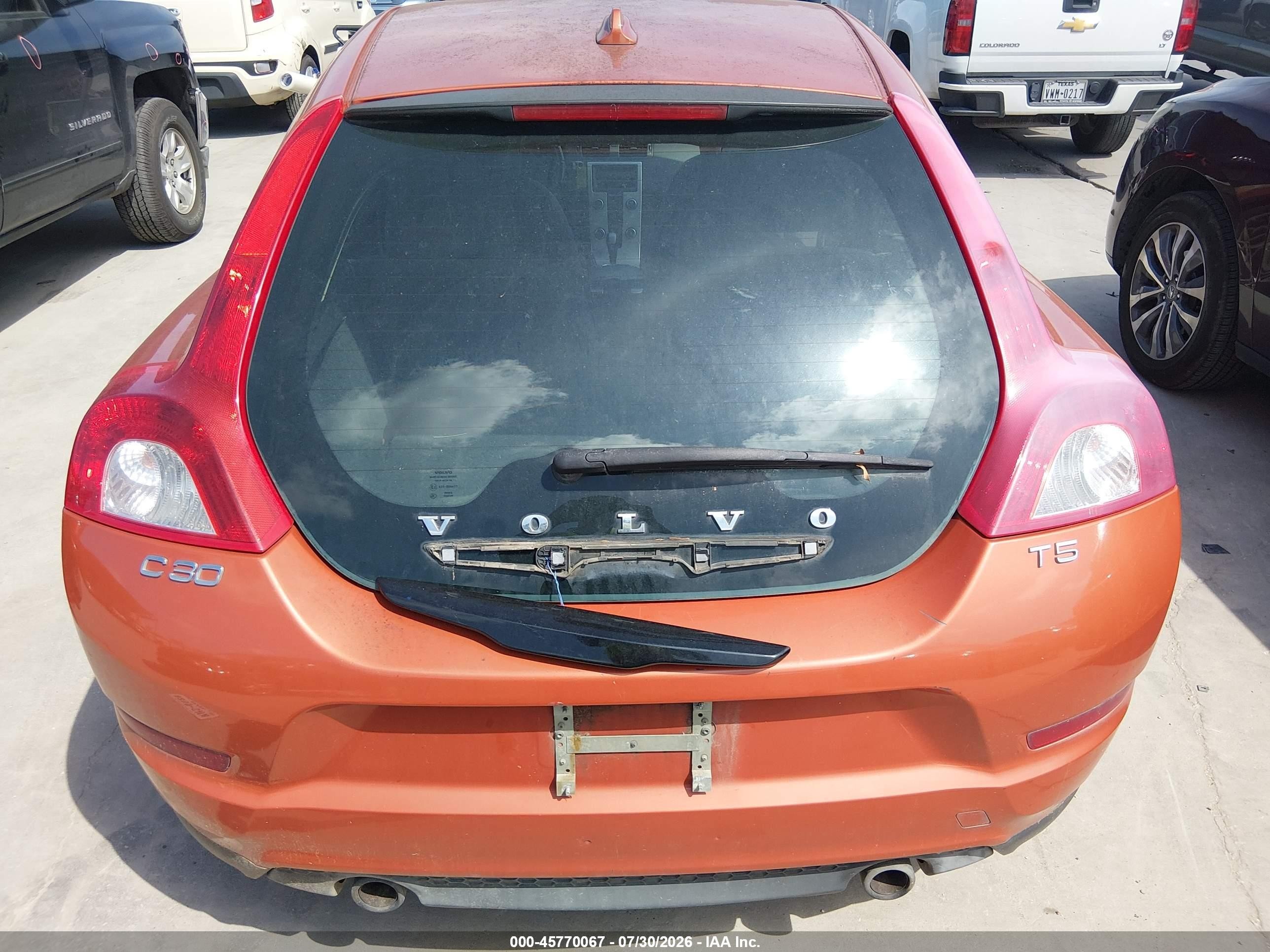 2012 Volvo C30 T5 Orange vin: YV1672MK5C2280465