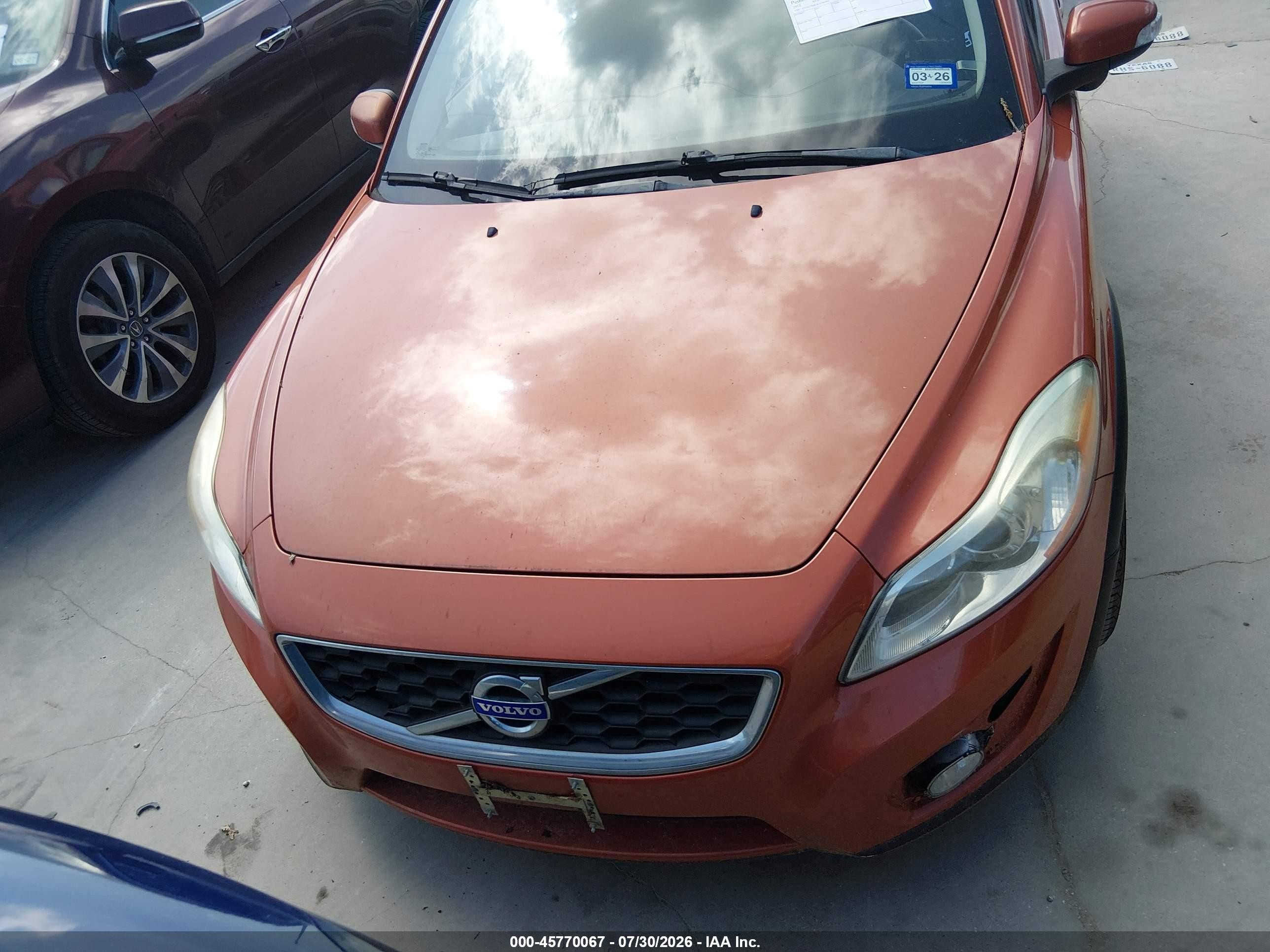 2012 Volvo C30 T5 Orange vin: YV1672MK5C2280465