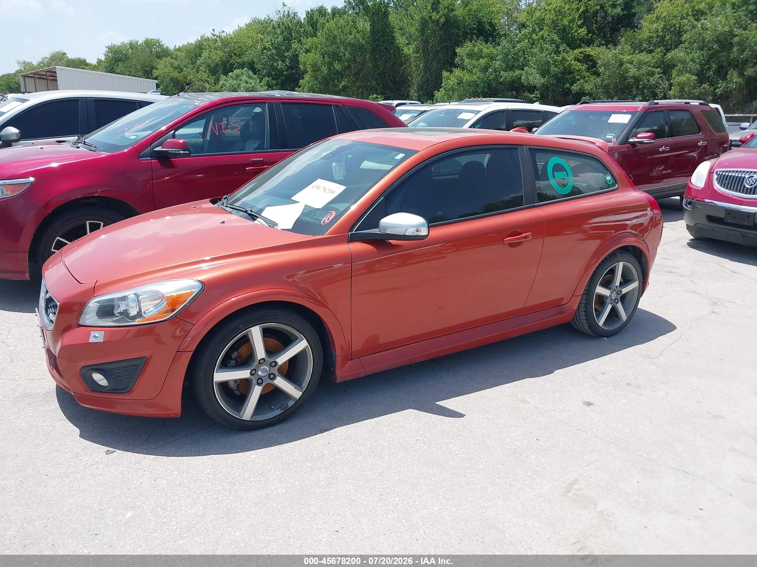 2012 Volvo C30 Premier Plus Orange vin: YV1672MK9C2271350
