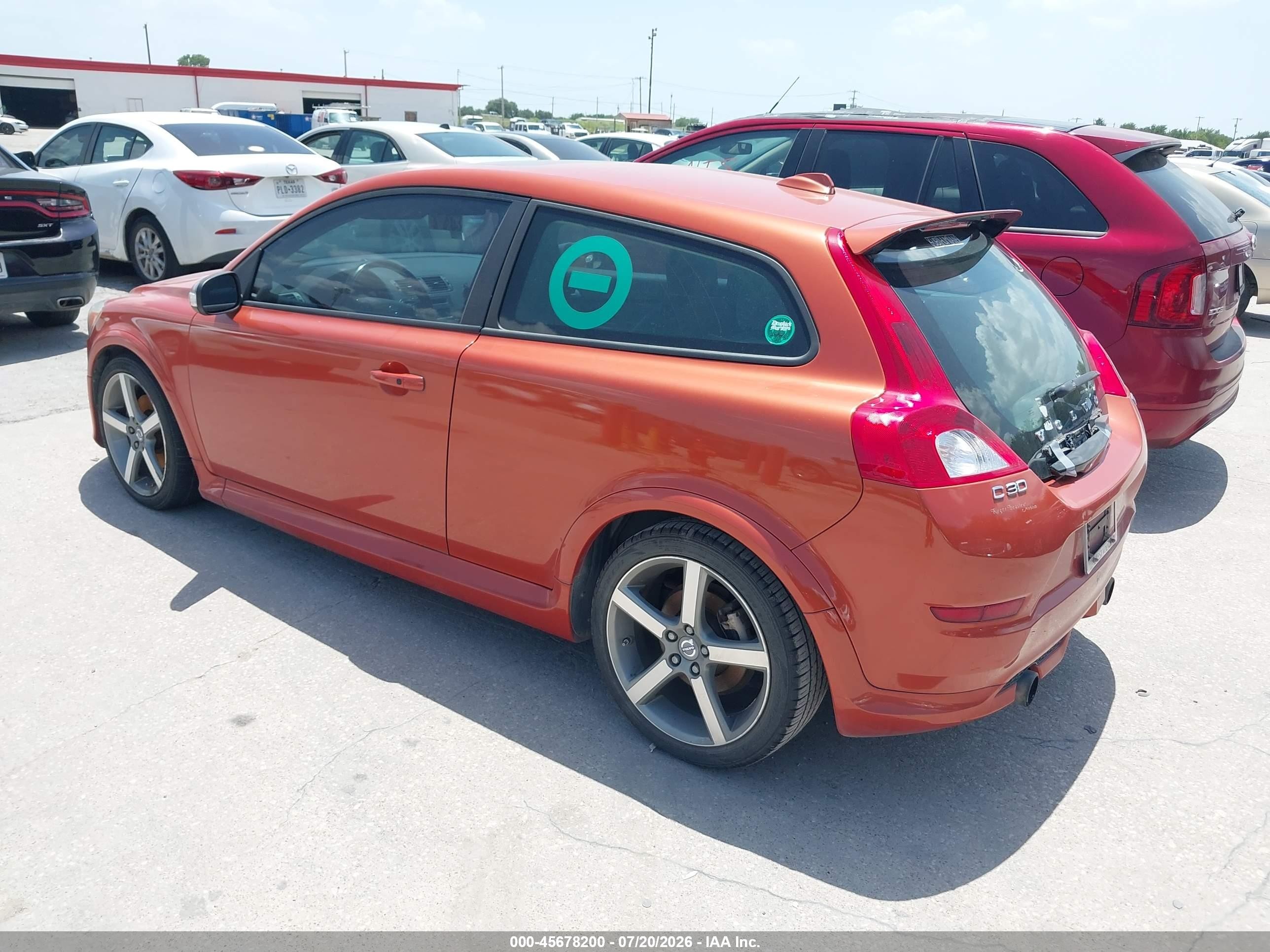 2012 Volvo C30 Premier Plus Orange vin: YV1672MK9C2271350