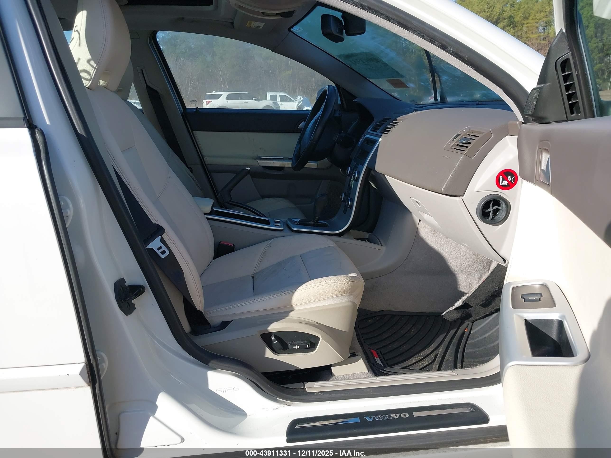 2011 Volvo S40 T5 White vin: YV1672MSXB2532418