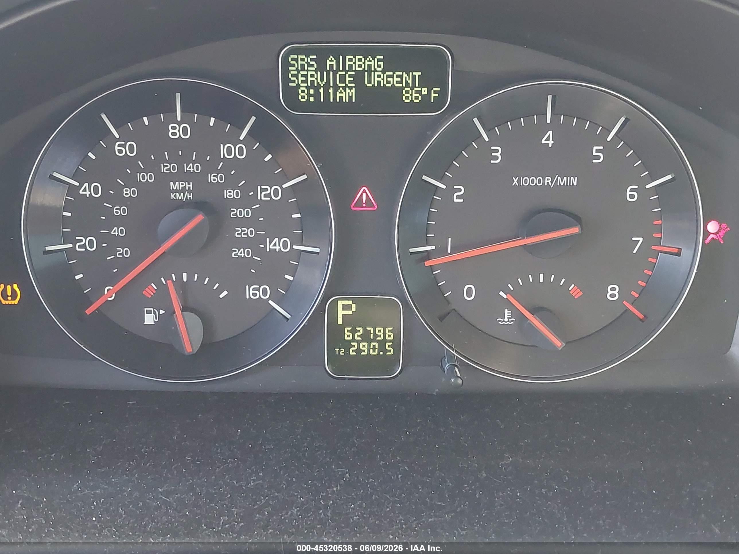 2011 Volvo V50 T5 Red vin: YV1672MW1B2606067