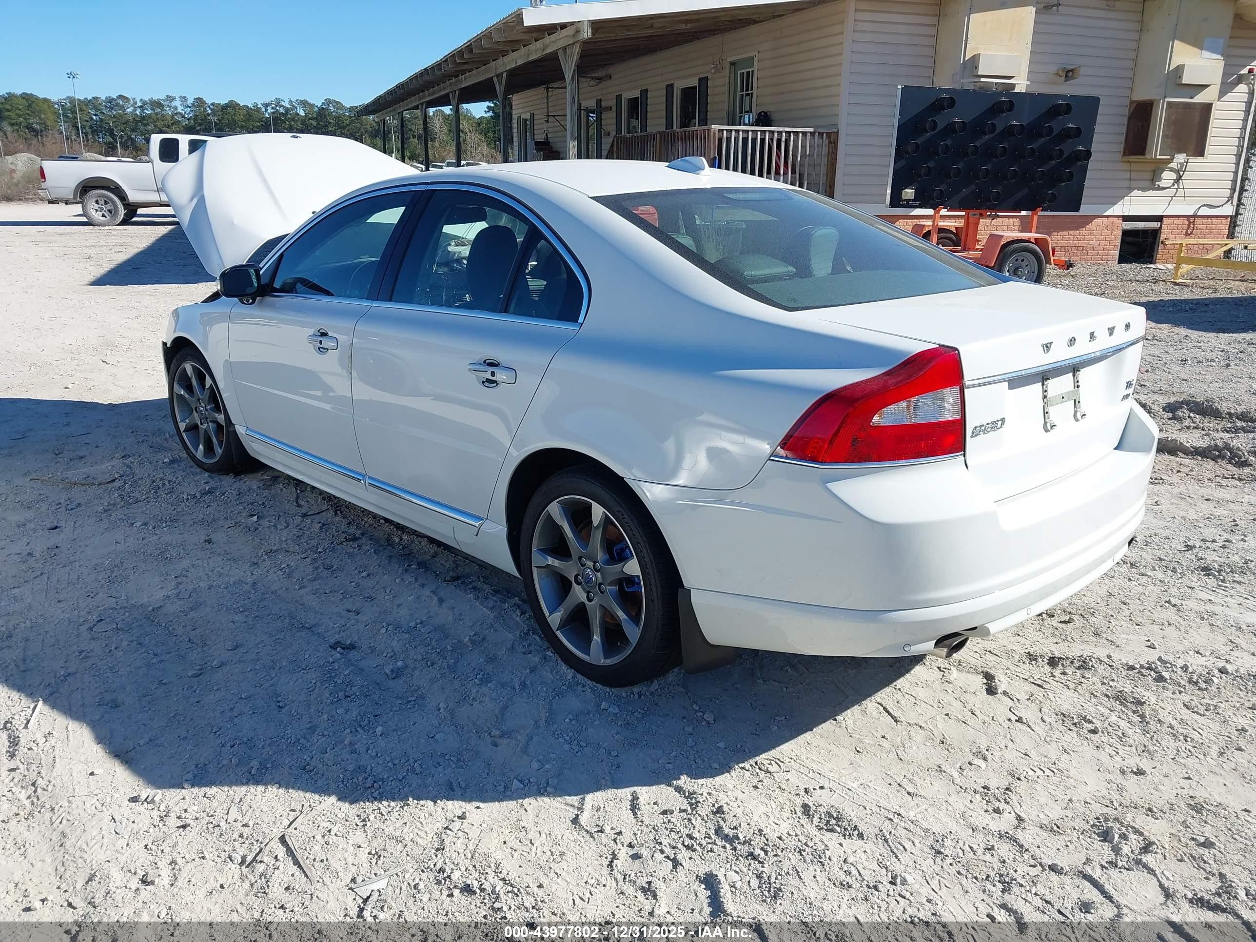 2011 Volvo S80 T6 White vin: YV1902AH3B1148416