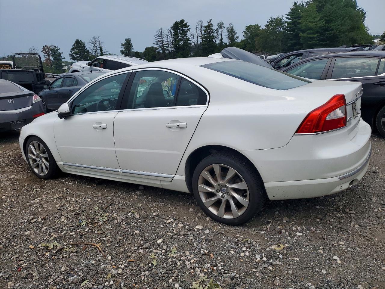 2014 Volvo S80 T6 White vin: YV1902AH7E1178698