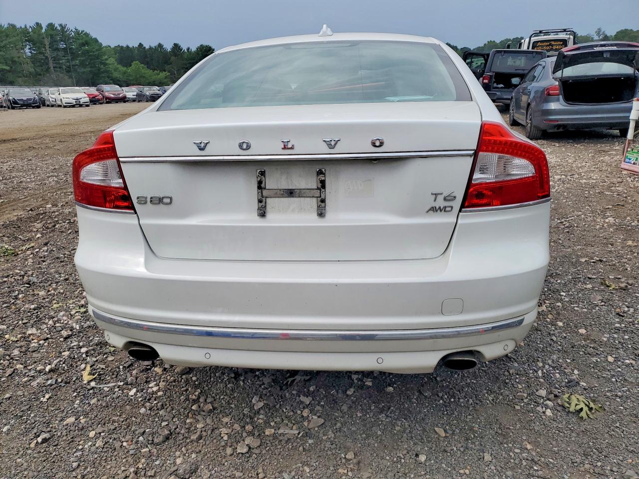 2014 Volvo S80 T6 White vin: YV1902AH7E1178698