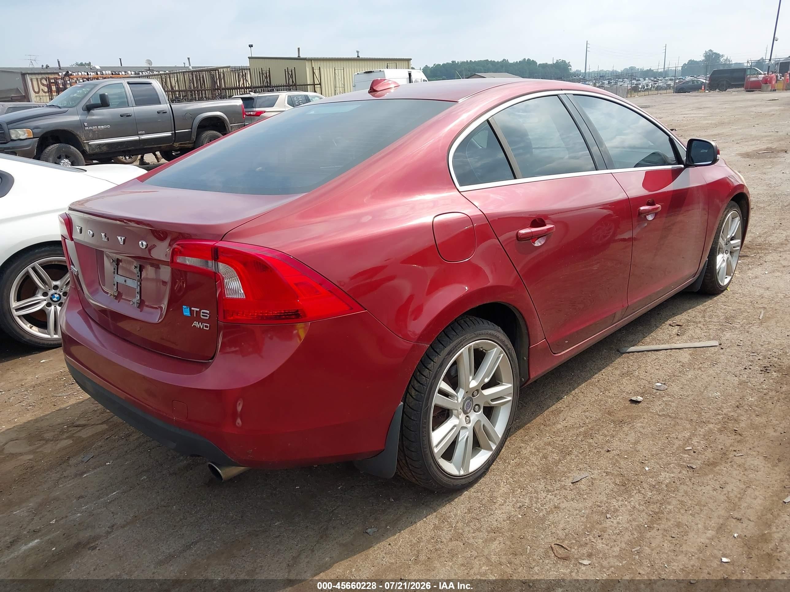 2012 Volvo S60 T6 Красный vin: YV1902FH0C2077843