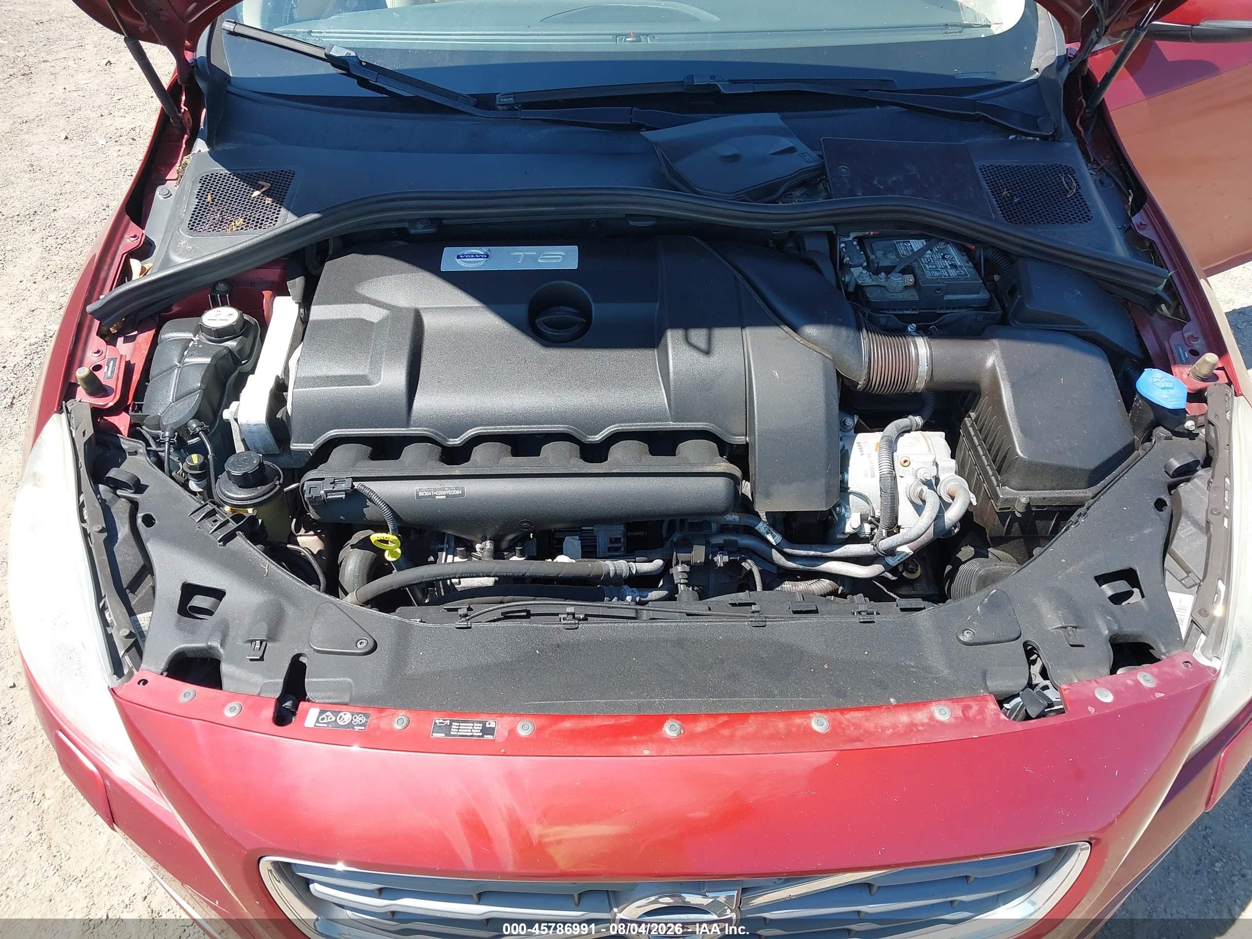 2012 Volvo S60 T6 Red vin: YV1902FH0C2098479
