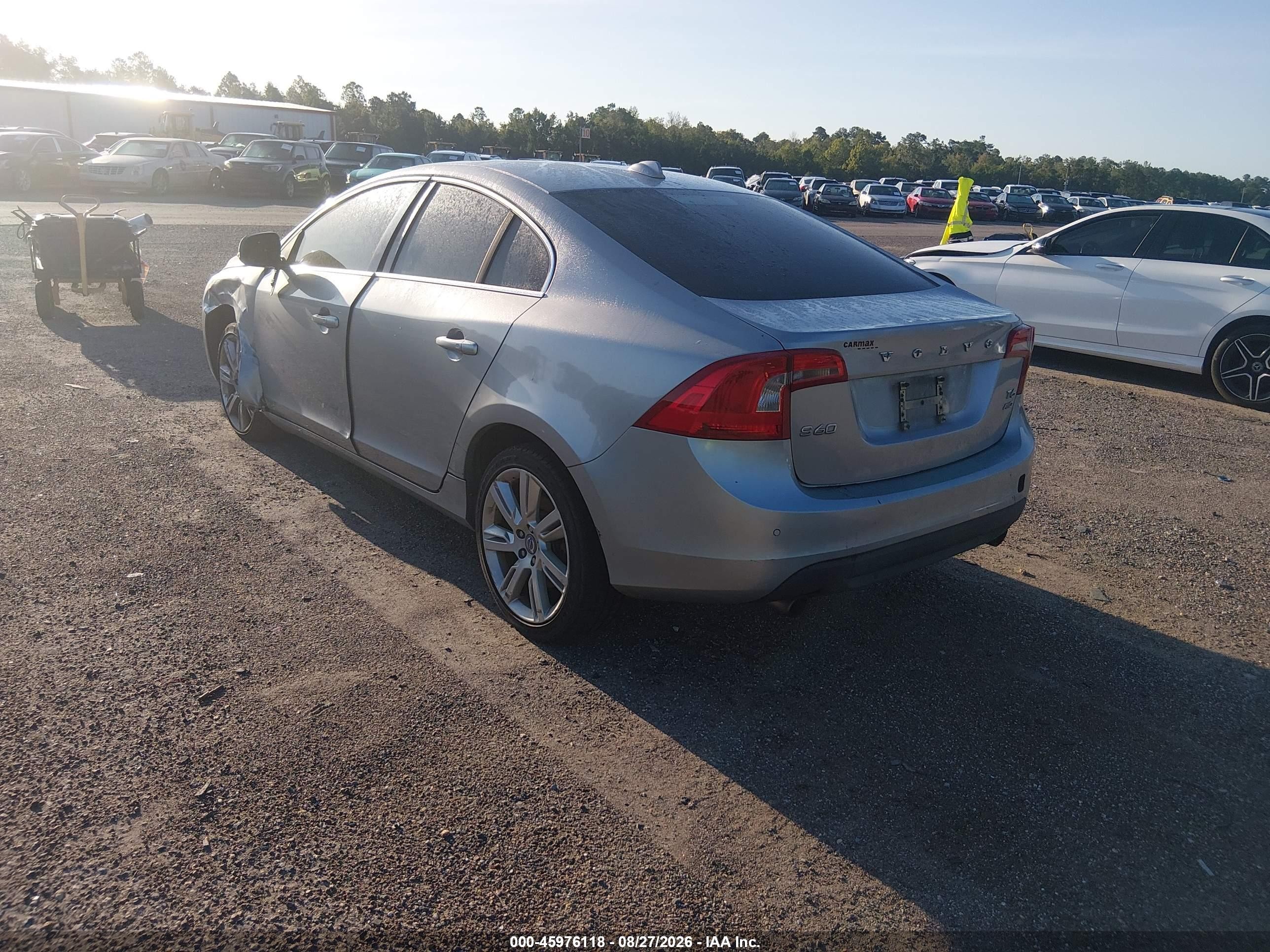 2013 Volvo S60 T6 Silver vin: YV1902FH2D2196057
