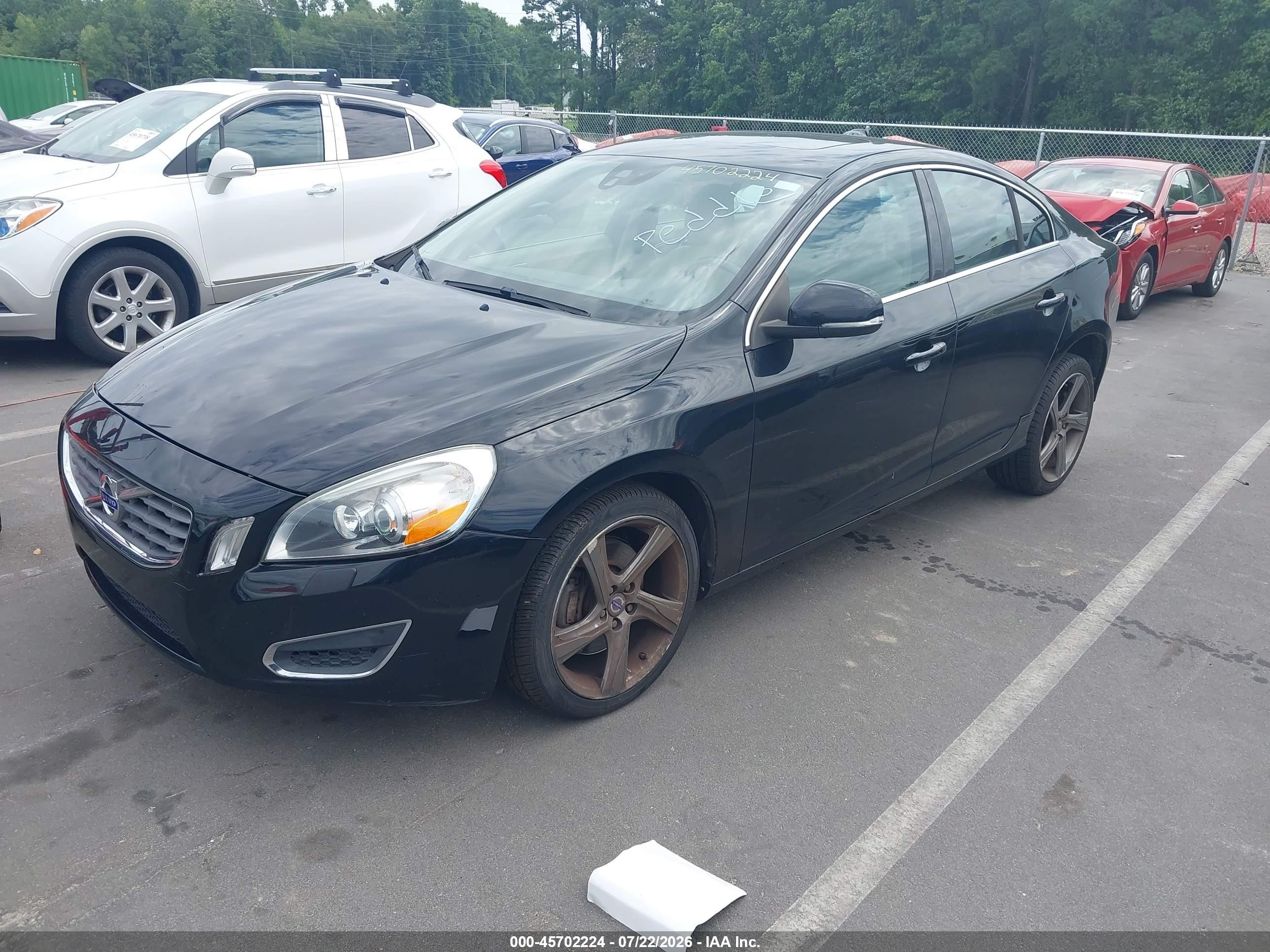 2011 Volvo S60 Moonroof Black vin: YV1902FH6B2017676