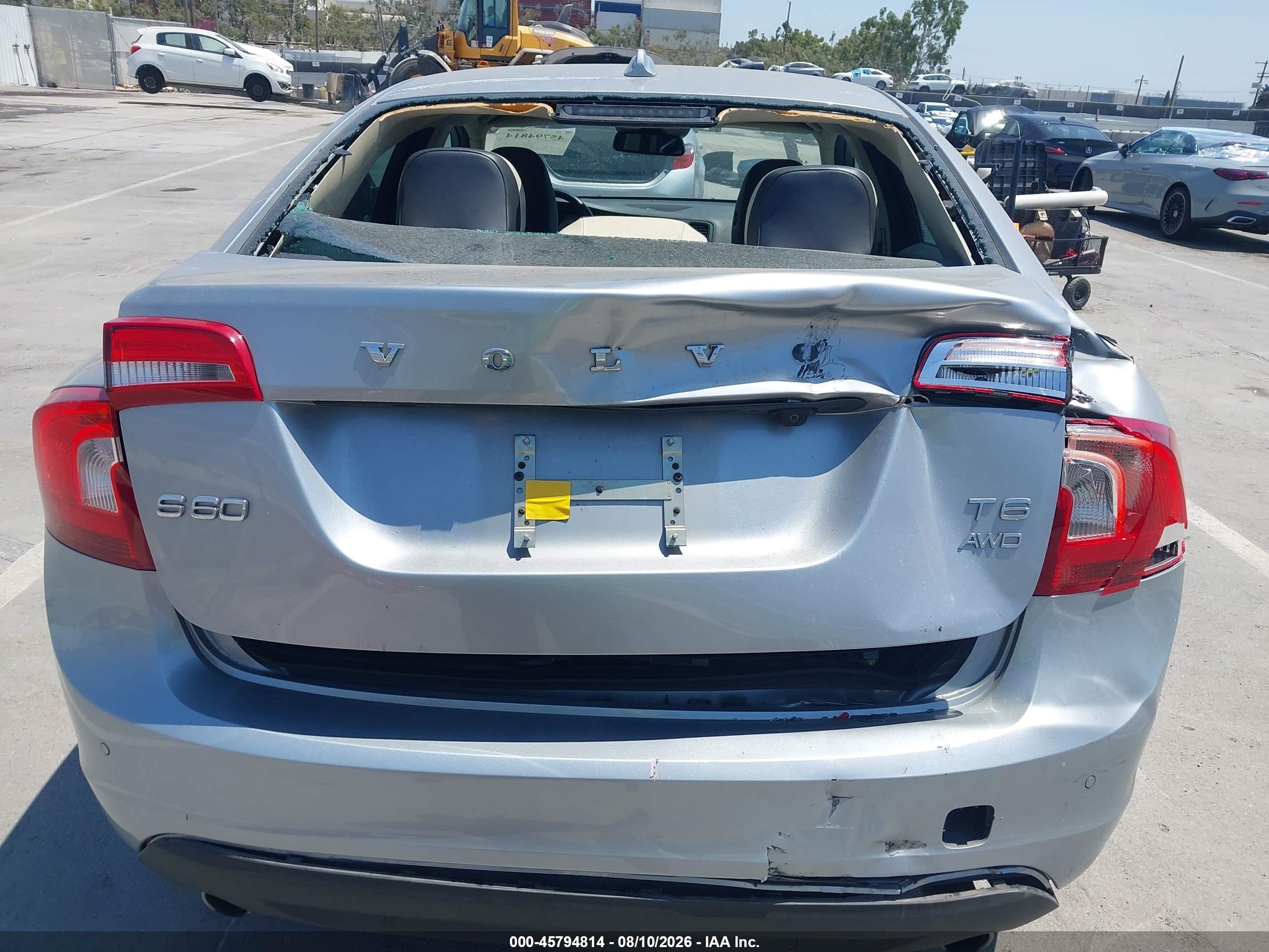 2012 Volvo S60 T6 Silver vin: YV1902FH7C2038909