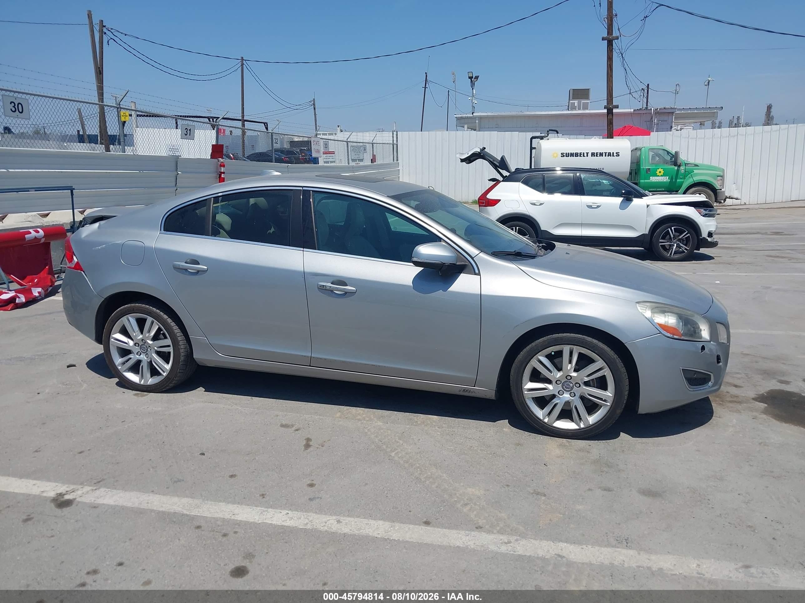 2012 Volvo S60 T6 Silver vin: YV1902FH7C2038909