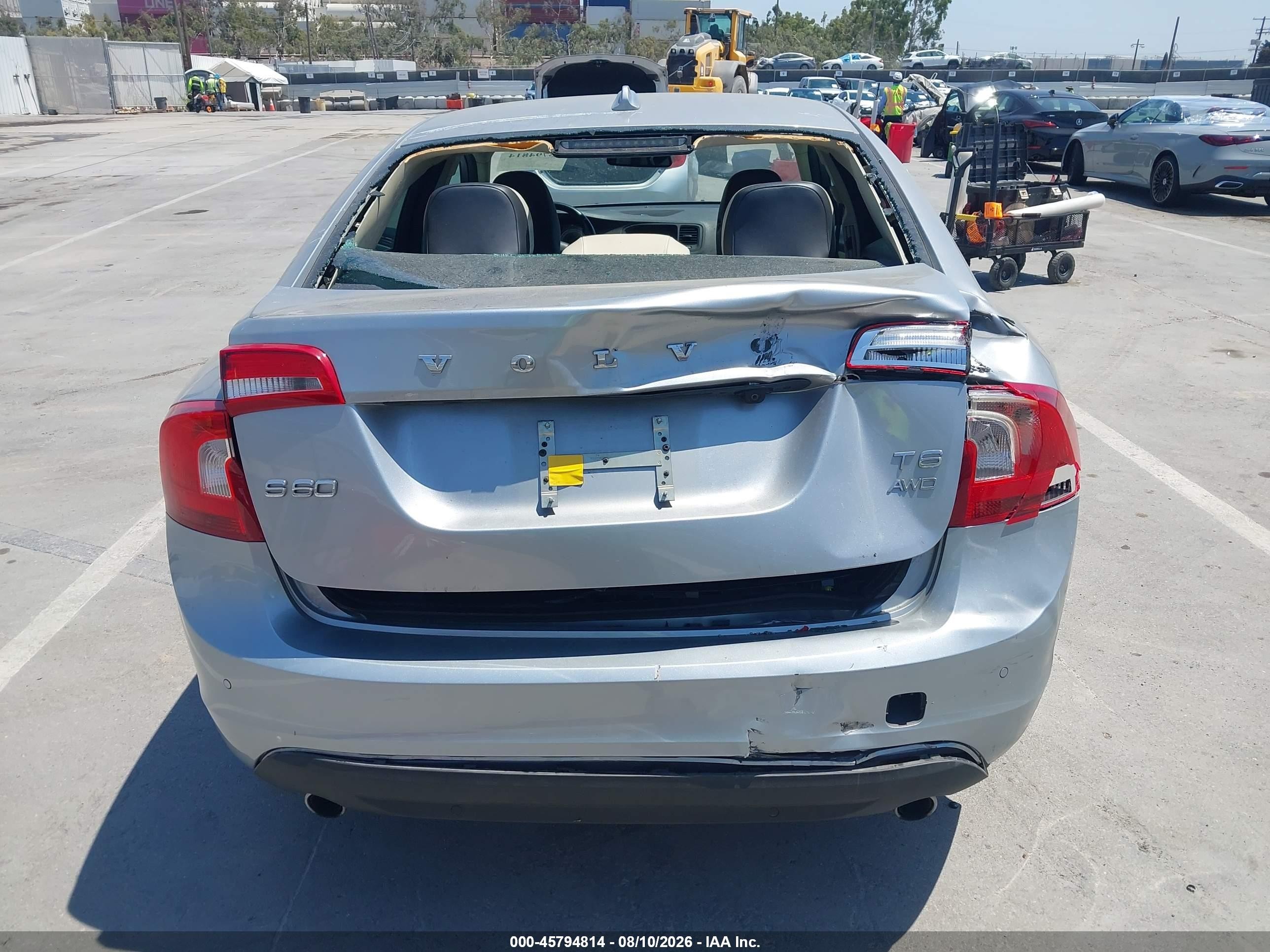 2012 Volvo S60 T6 Silver vin: YV1902FH7C2038909