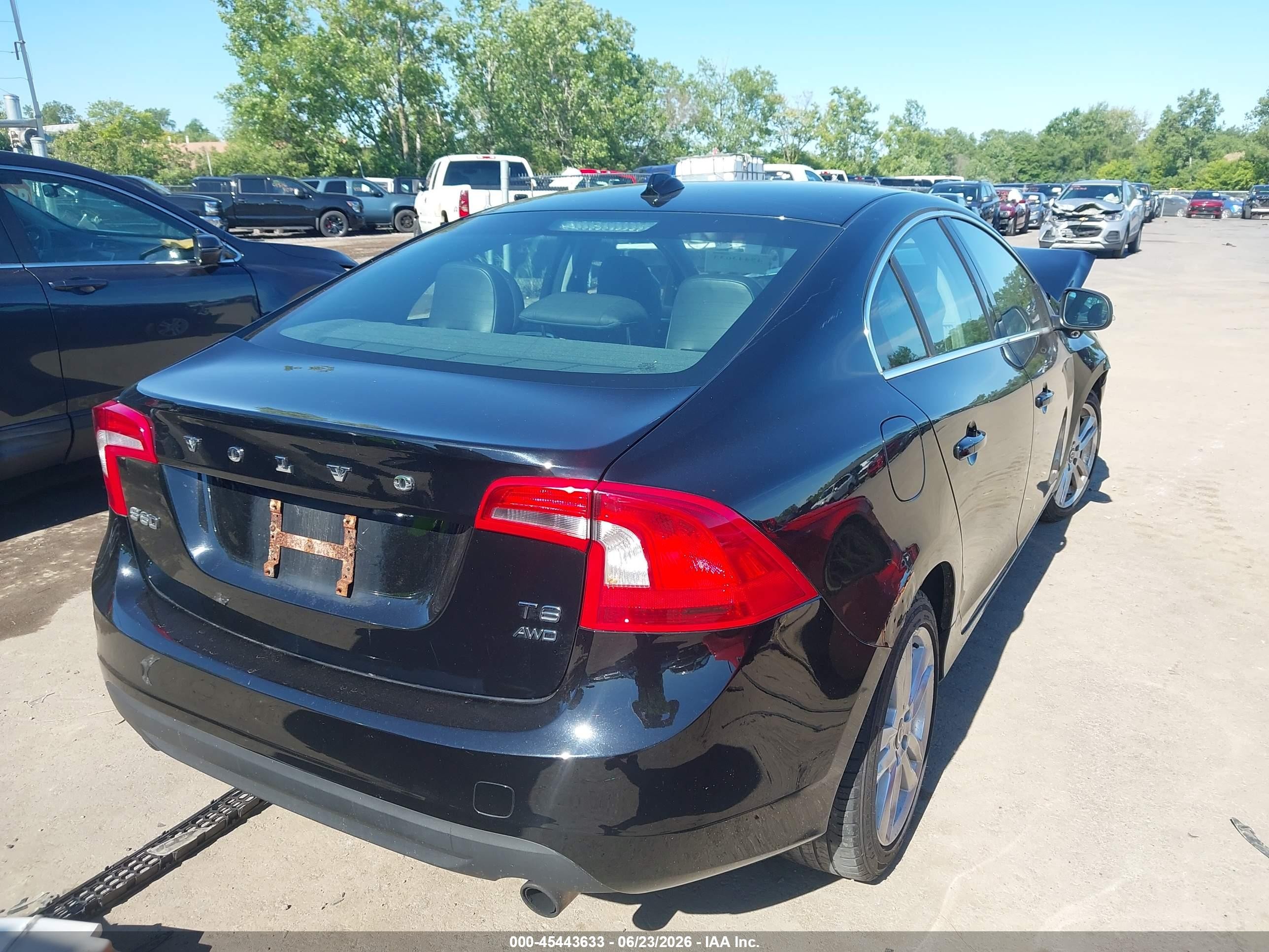 2012 Volvo S60 T6 Black vin: YV1902FH8C2055329