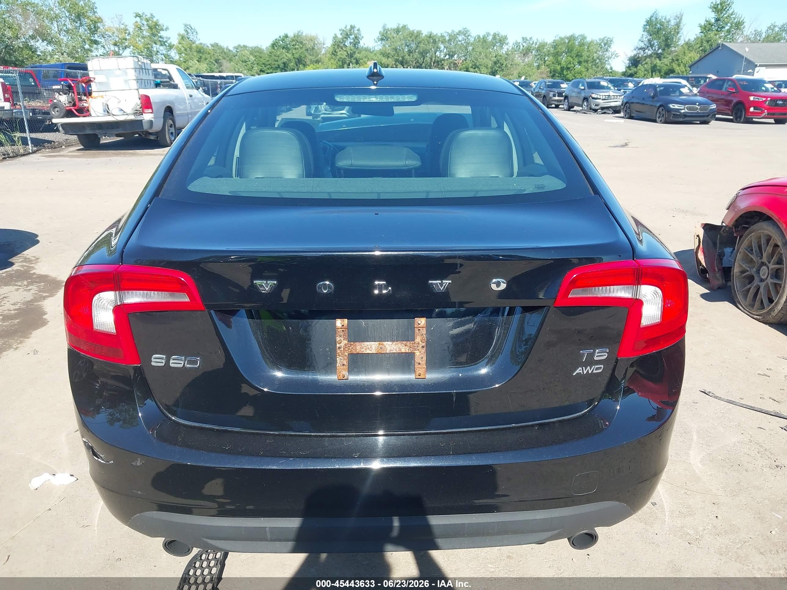 2012 Volvo S60 T6 Black vin: YV1902FH8C2055329
