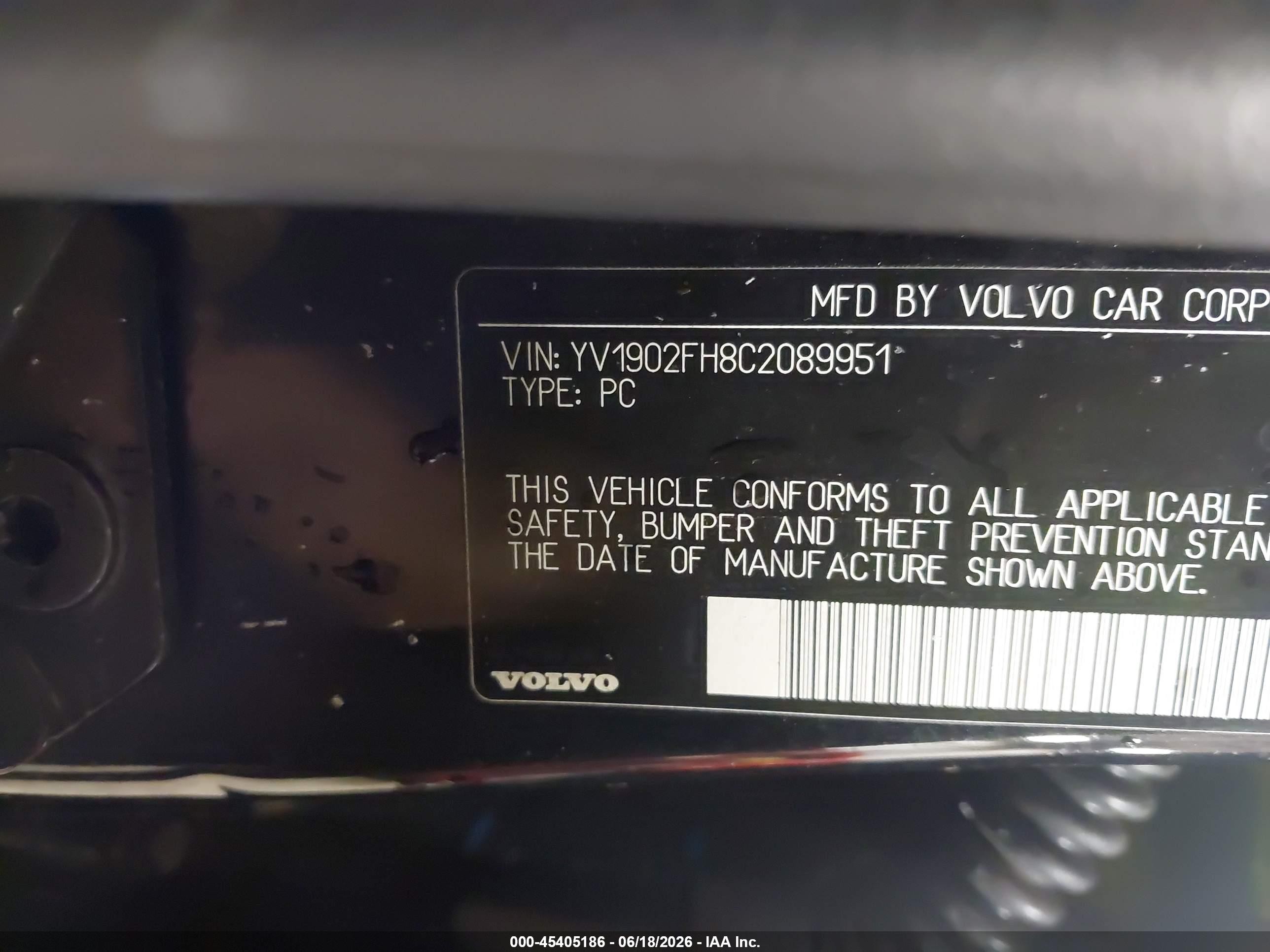 2012 Volvo S60 T6 Black vin: YV1902FH8C2089951