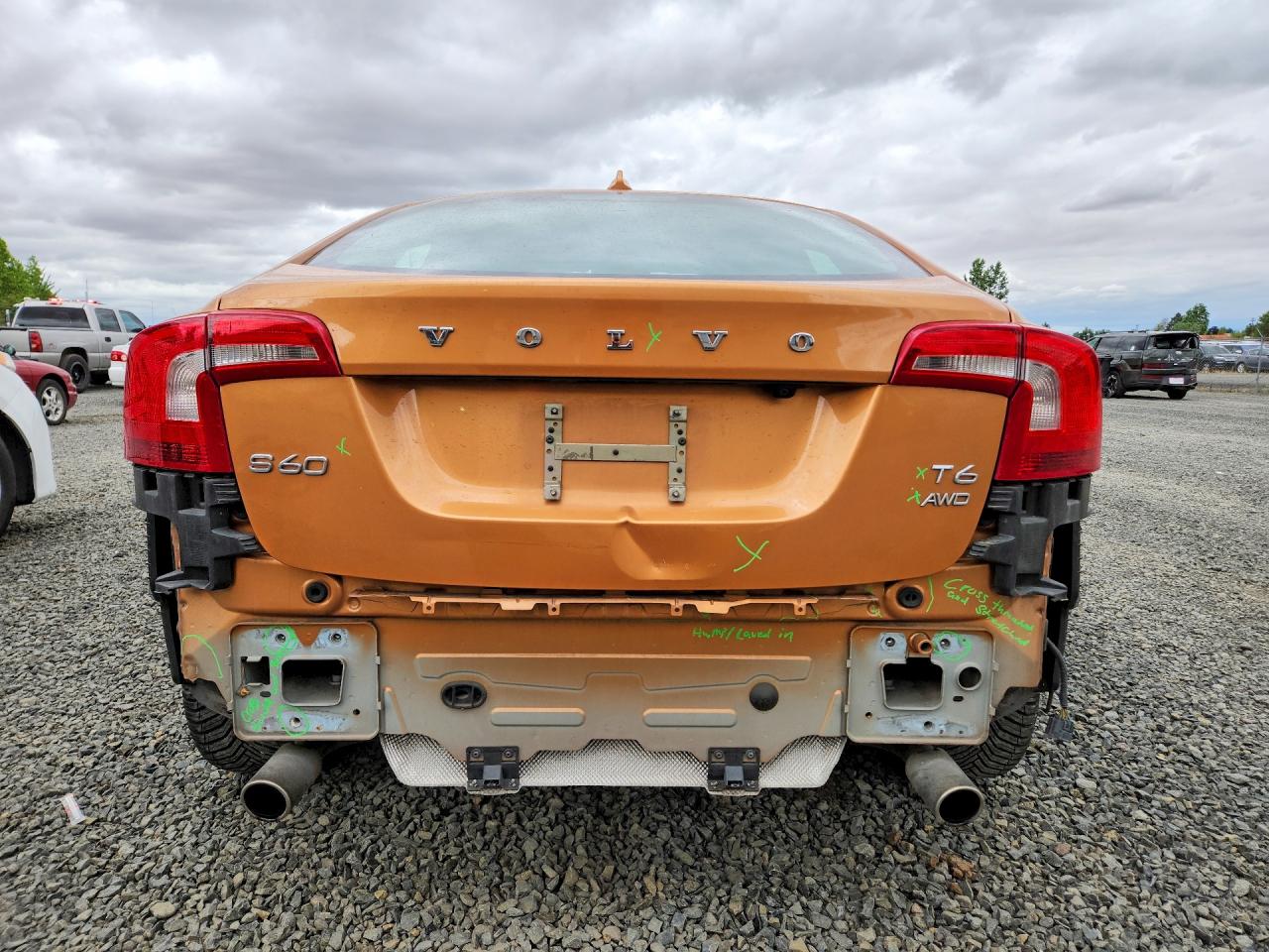2013 Volvo S60 T6 Orange vin: YV1902FH8D2170577