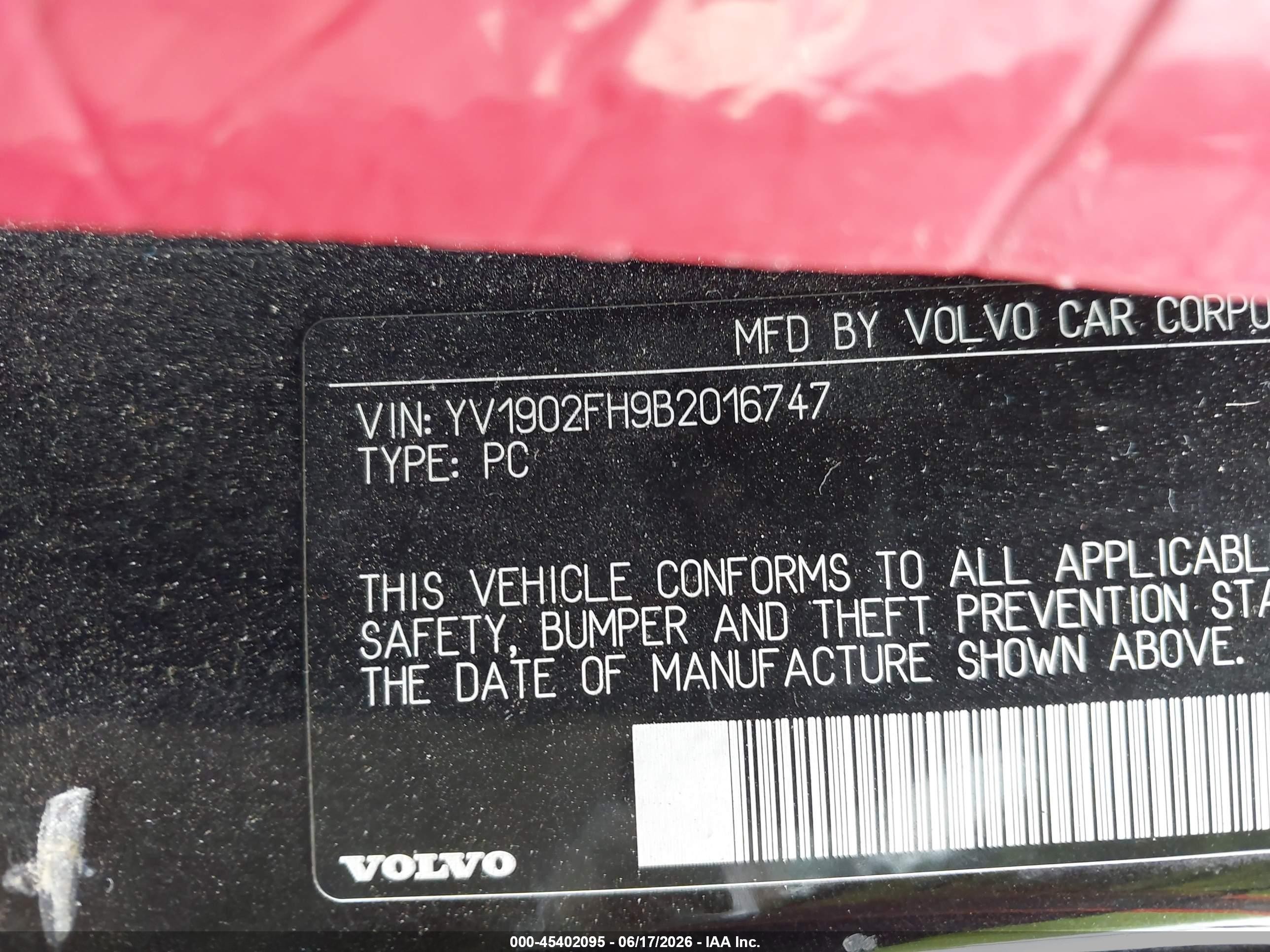 2011 Volvo S60 T6 Black vin: YV1902FH9B2016747
