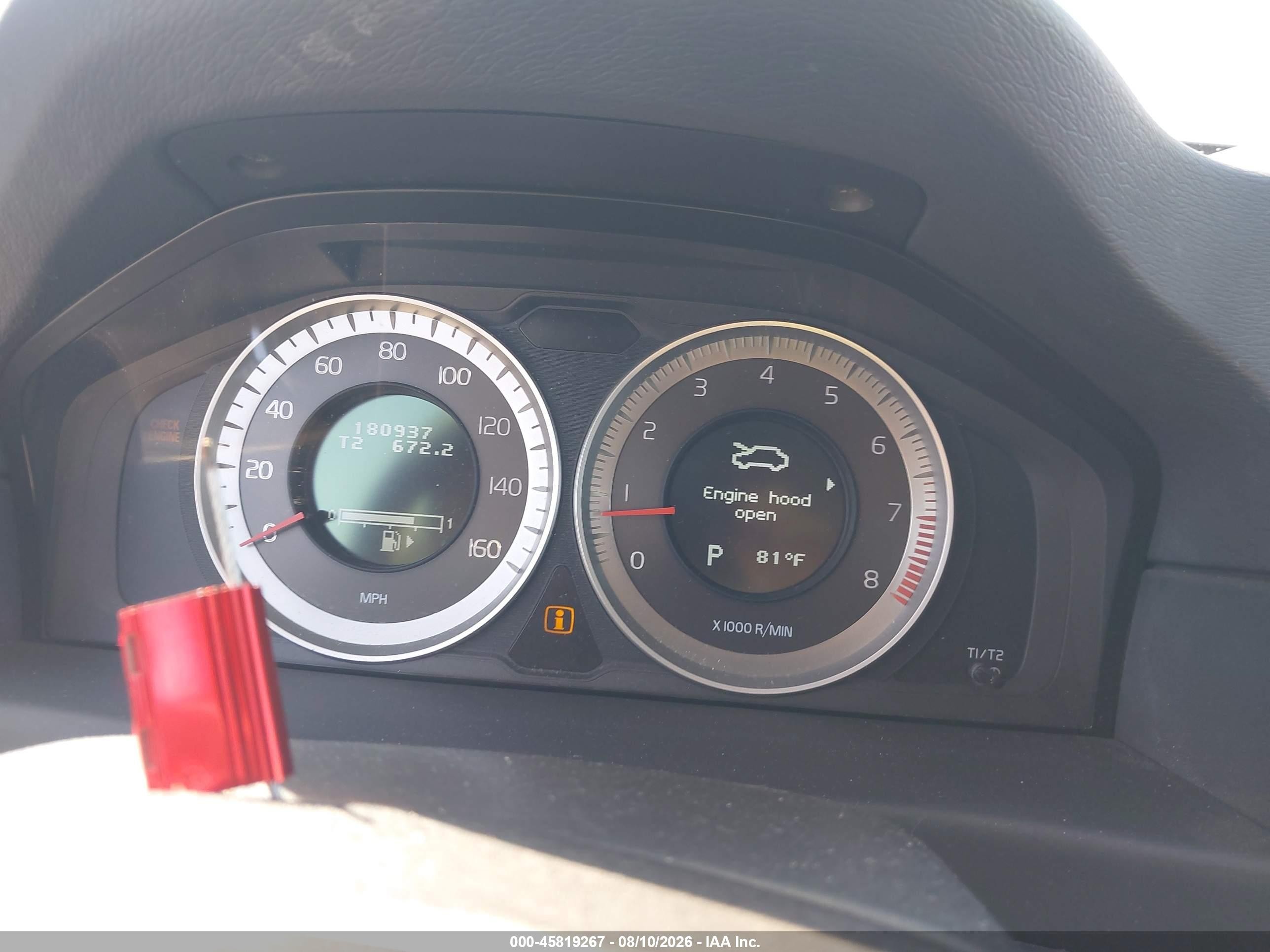 2012 Volvo S80 3.2l Premier Plus Dark Brown vin: YV1940AS3C1151273