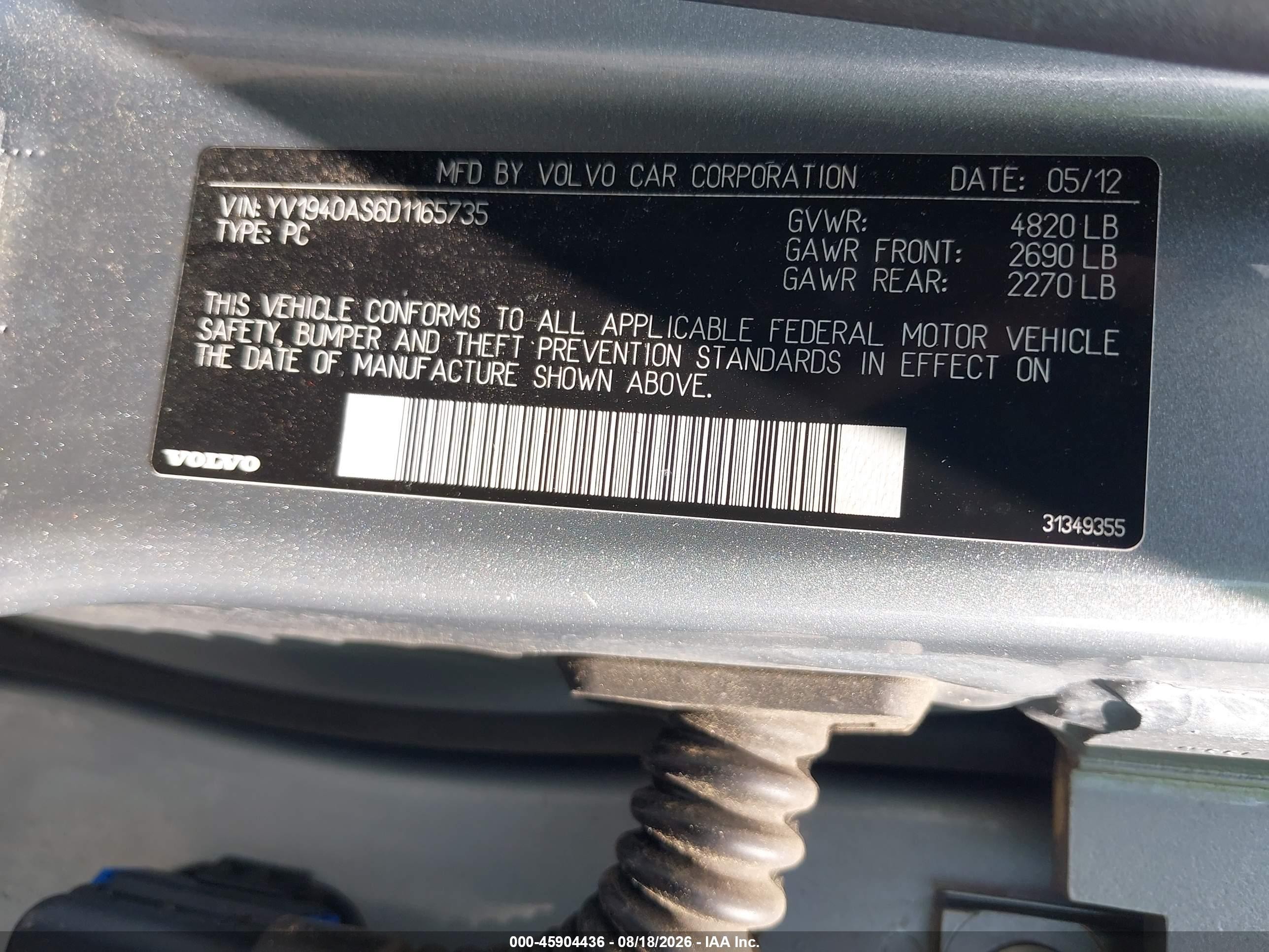 2013 Volvo S80 3.2l Premier Plus Серебряный vin: YV1940AS6D1165735