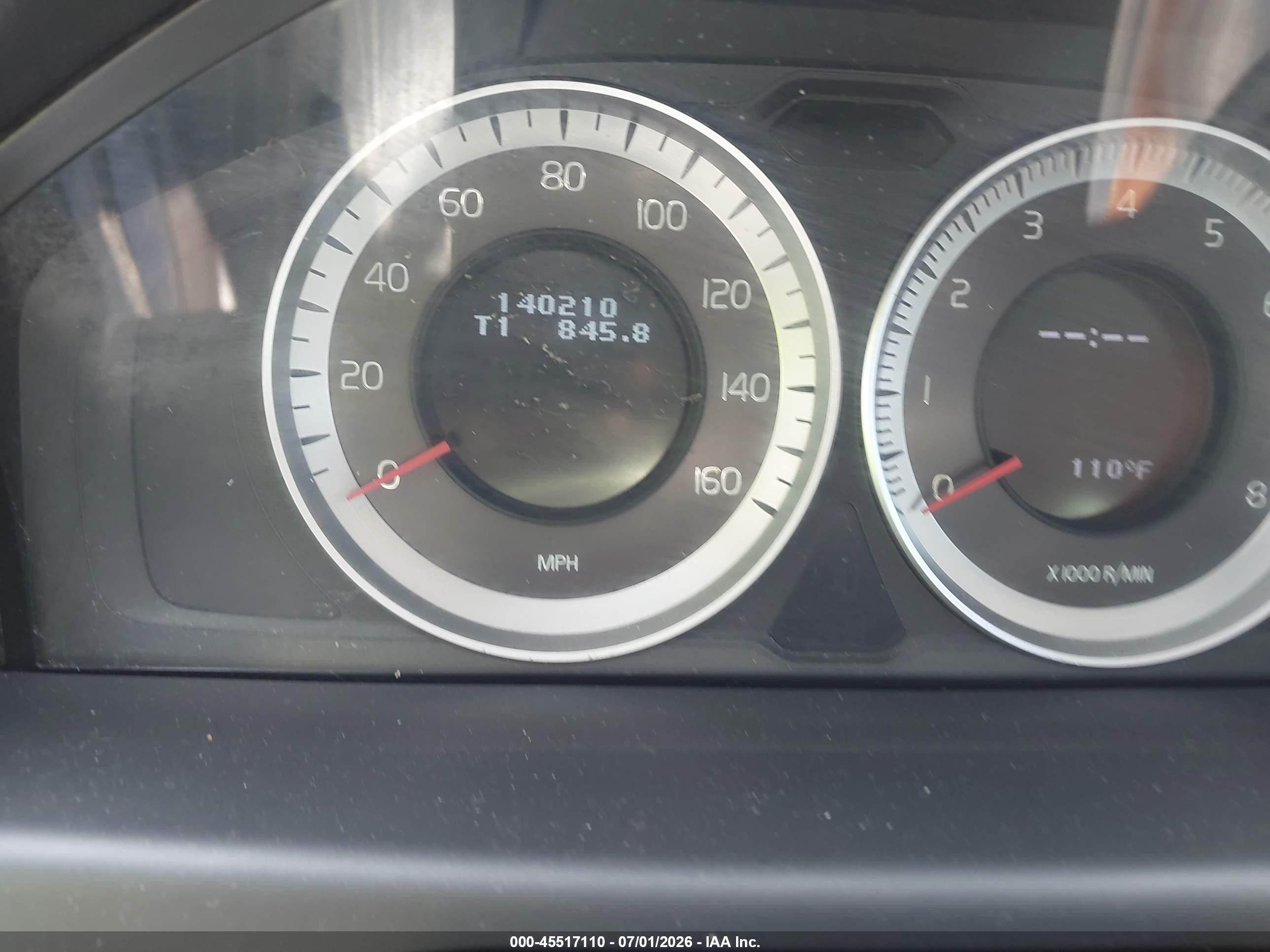2013 Volvo S80 3.2l Black vin: YV1940AS6D1166108