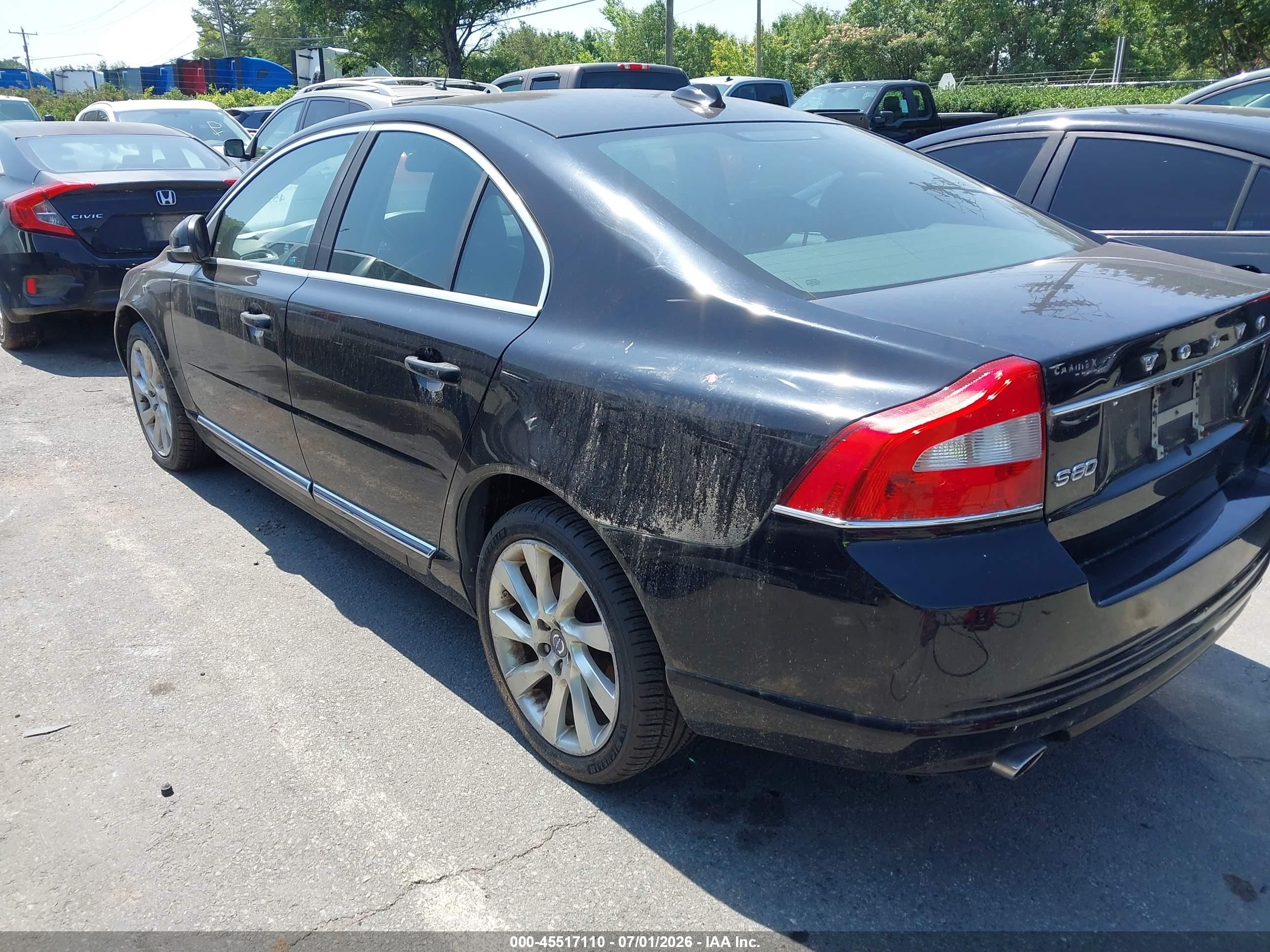 2013 Volvo S80 3.2l Black vin: YV1940AS6D1166108