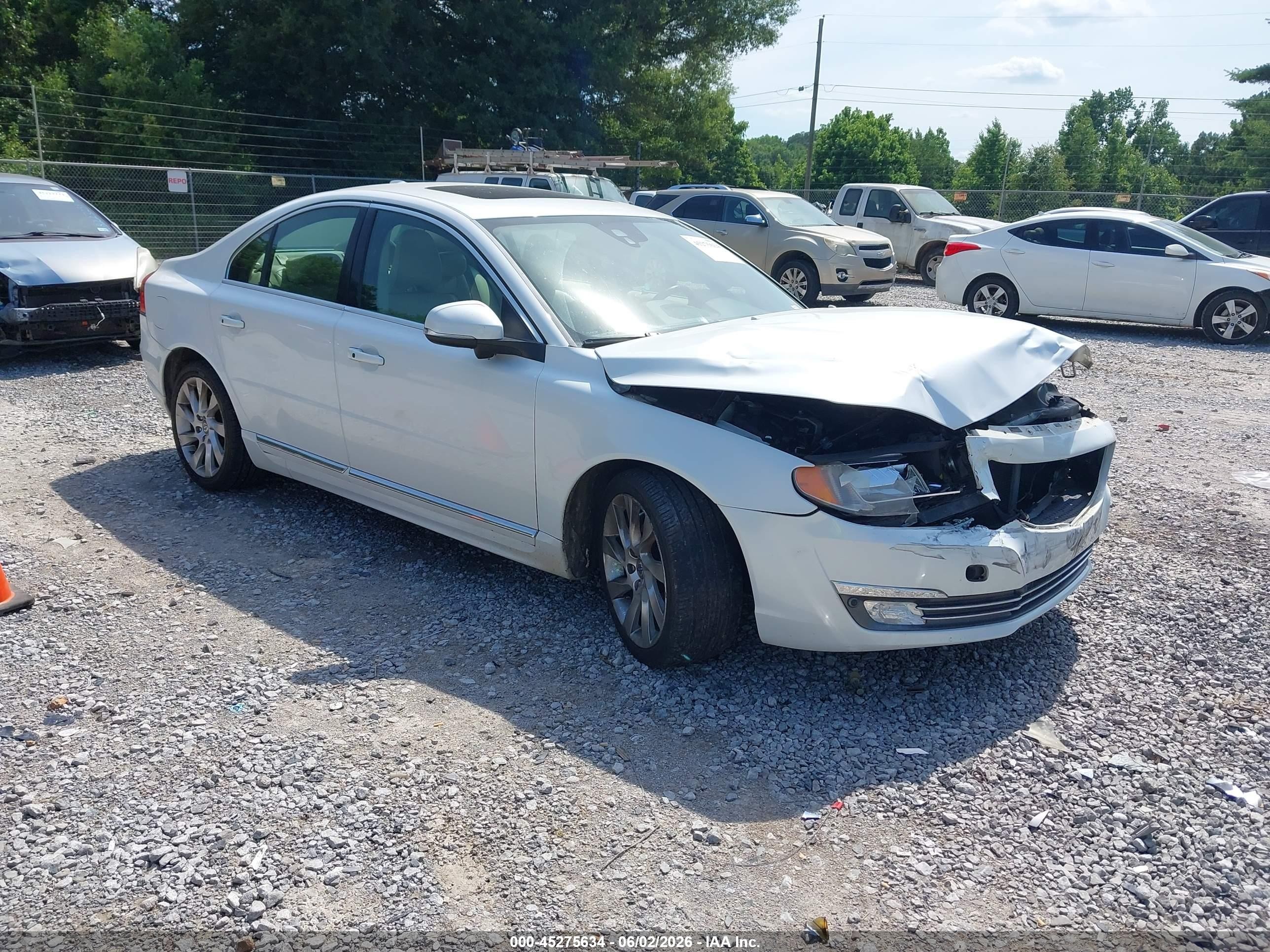 2014 Volvo S80 3.2 Platinum White vin: YV1952AS0E1180631