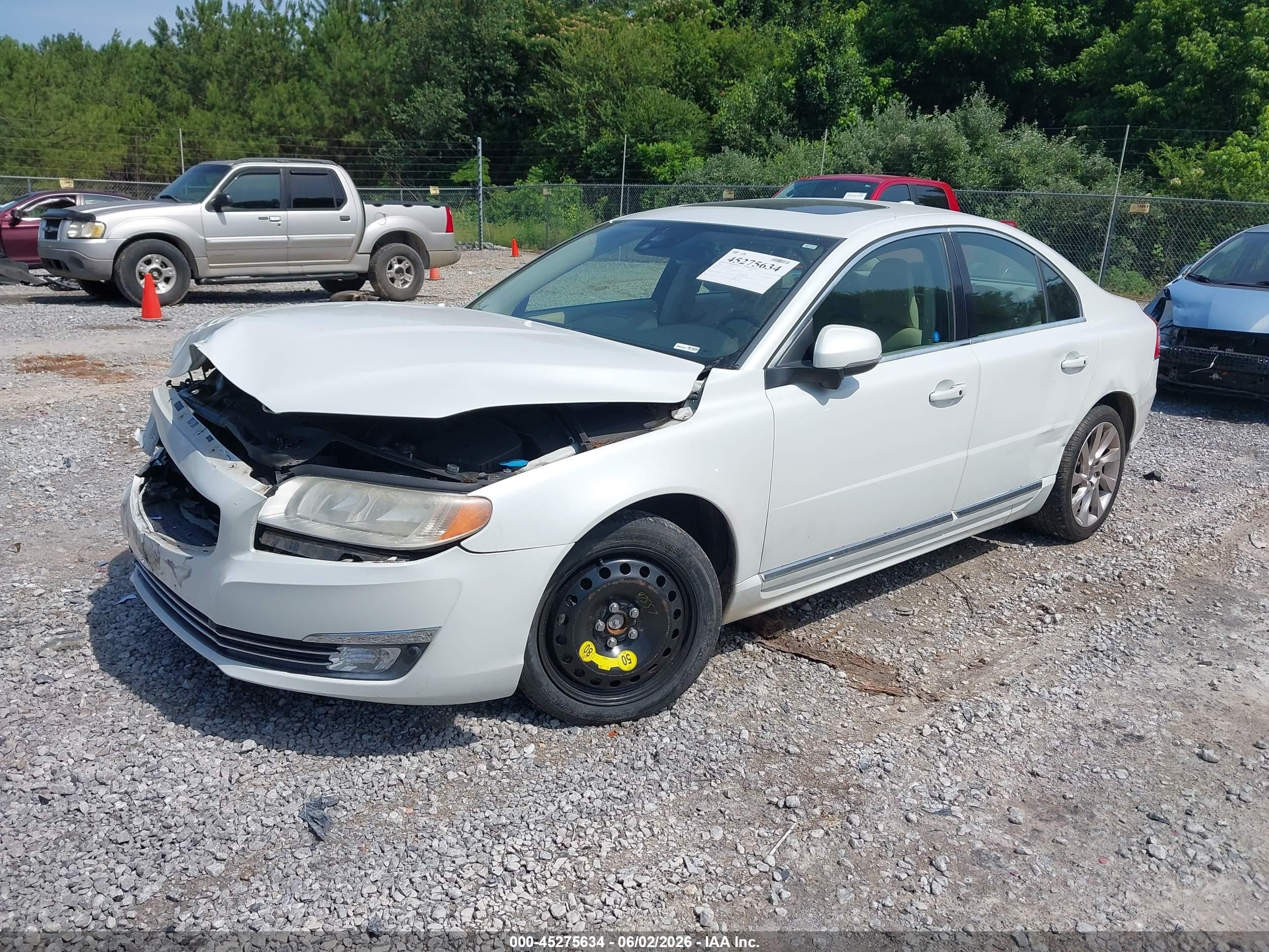 2014 Volvo S80 3.2 Platinum White vin: YV1952AS0E1180631
